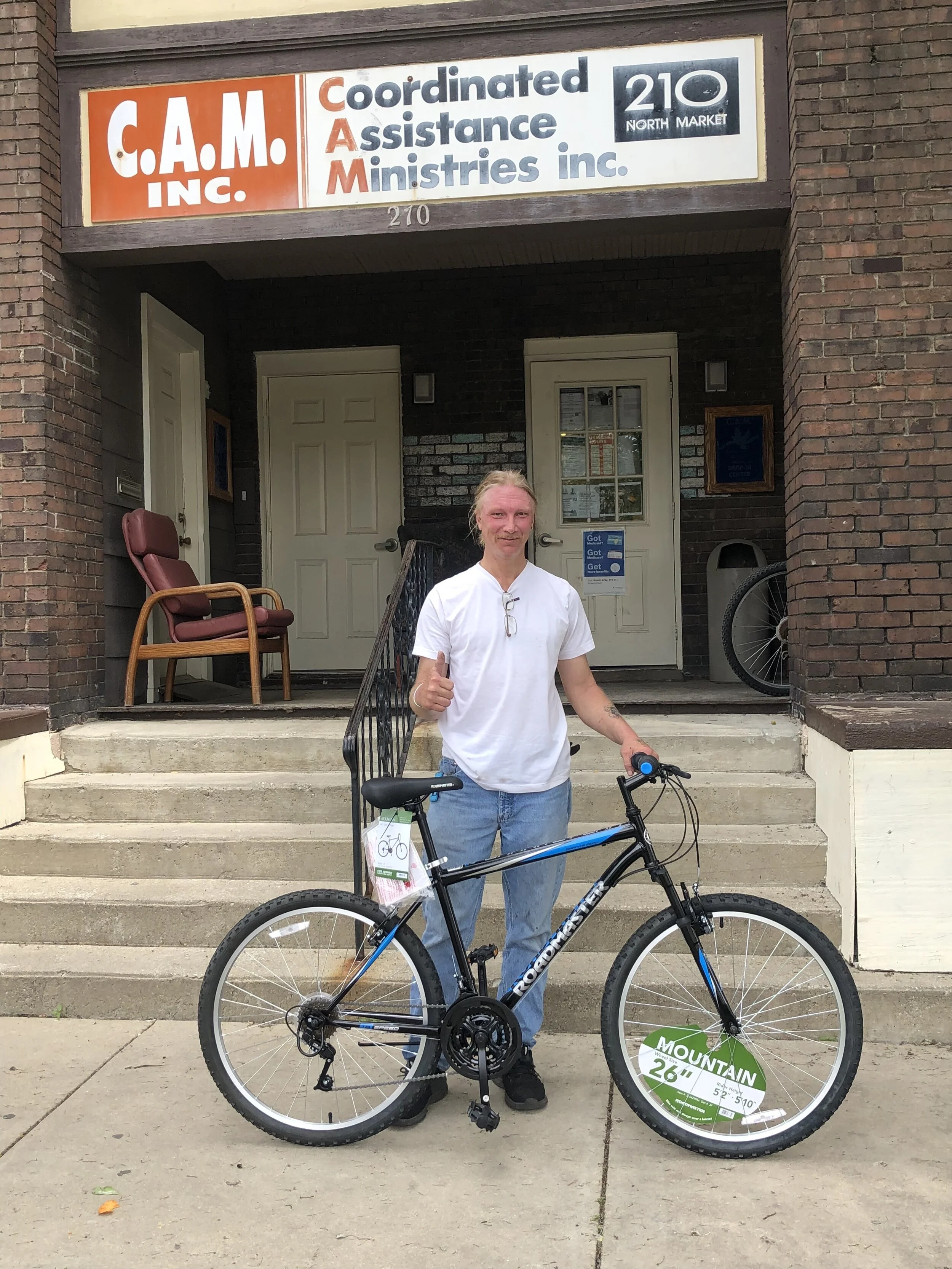 Local CAM Resident Receives New Wheels