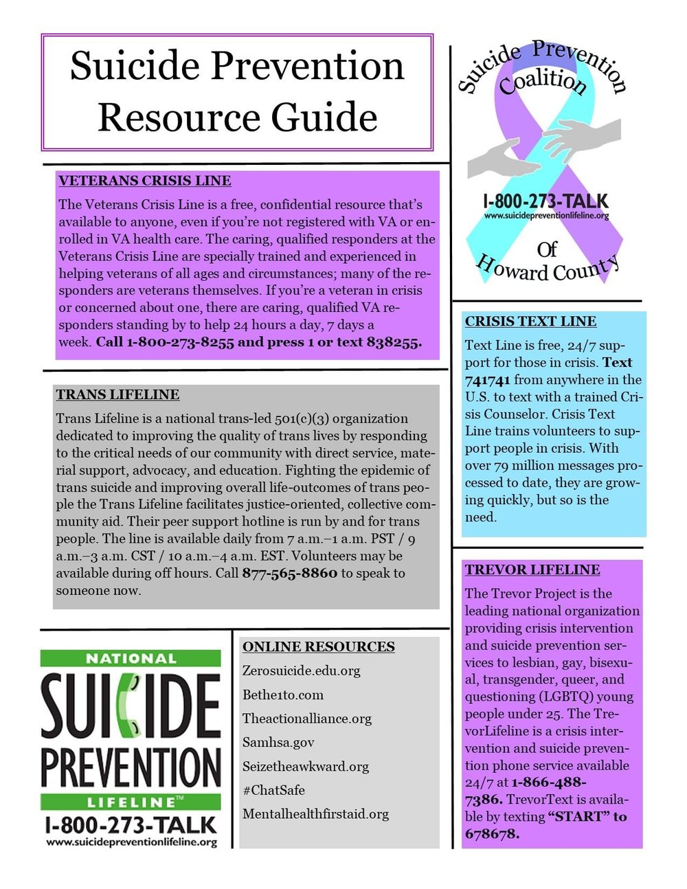 Shining a Light on Resources - National Suicide Prevention Month — The ...