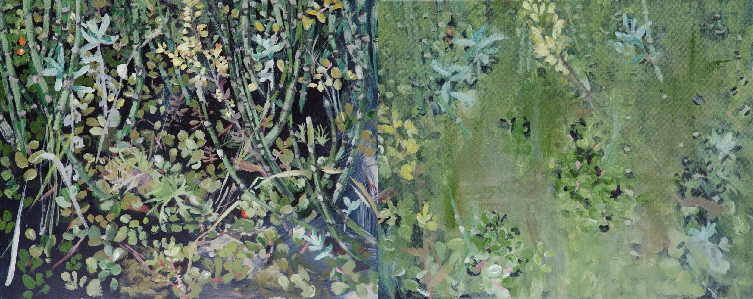  Shore 1,  acrylic on canvas, 16” x 40”, 2012