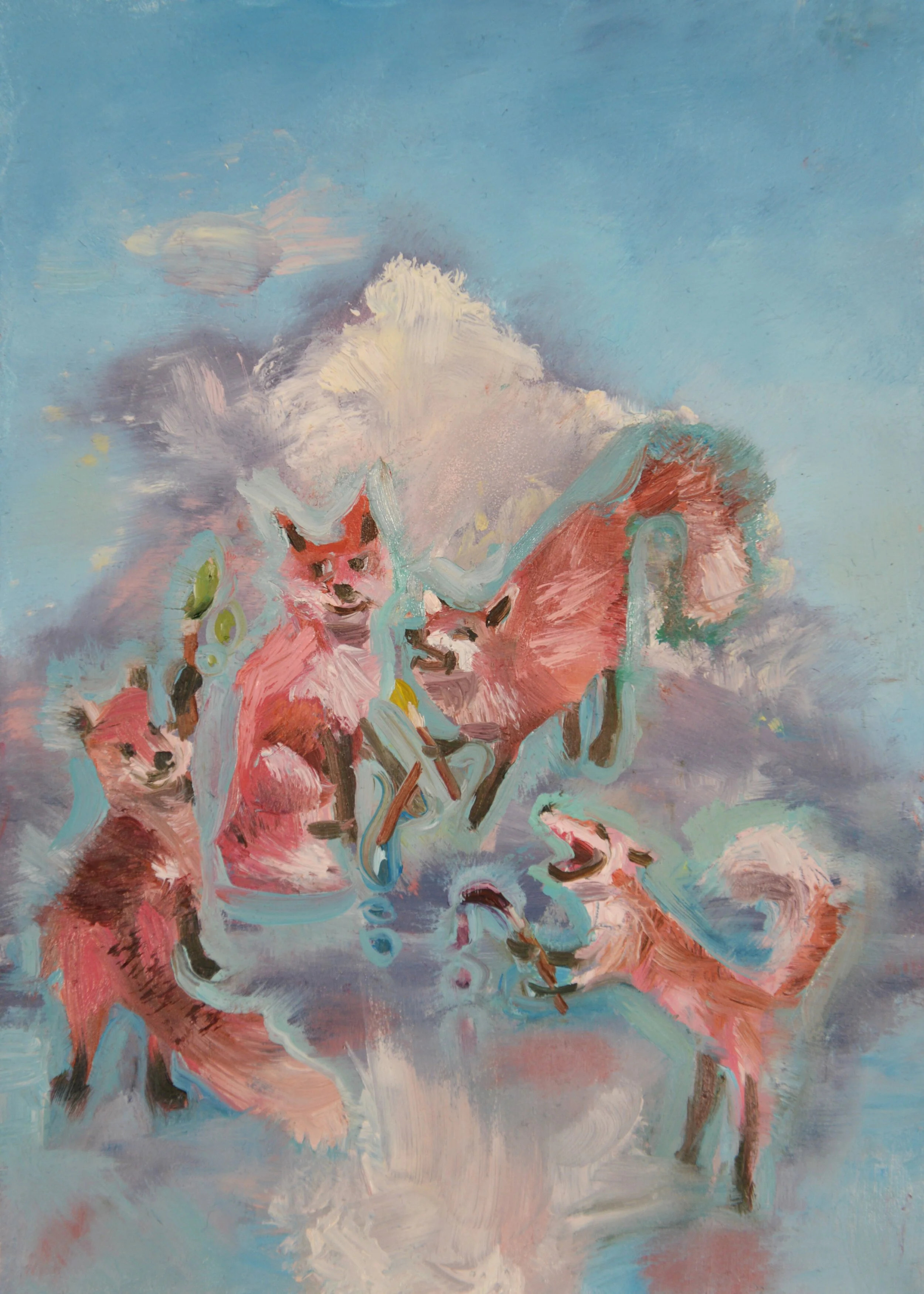 Teleported to Cloud Painting Class