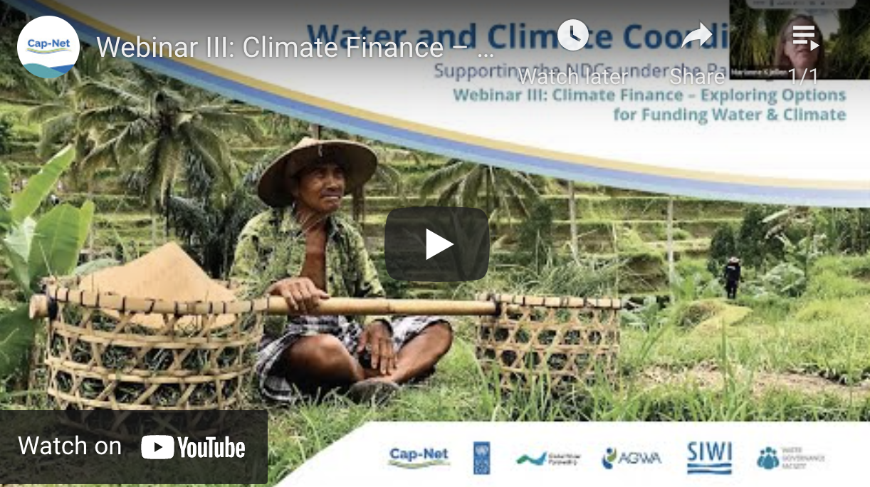 Climate Finance – Exploring Options for Funding Water &amp; Climate