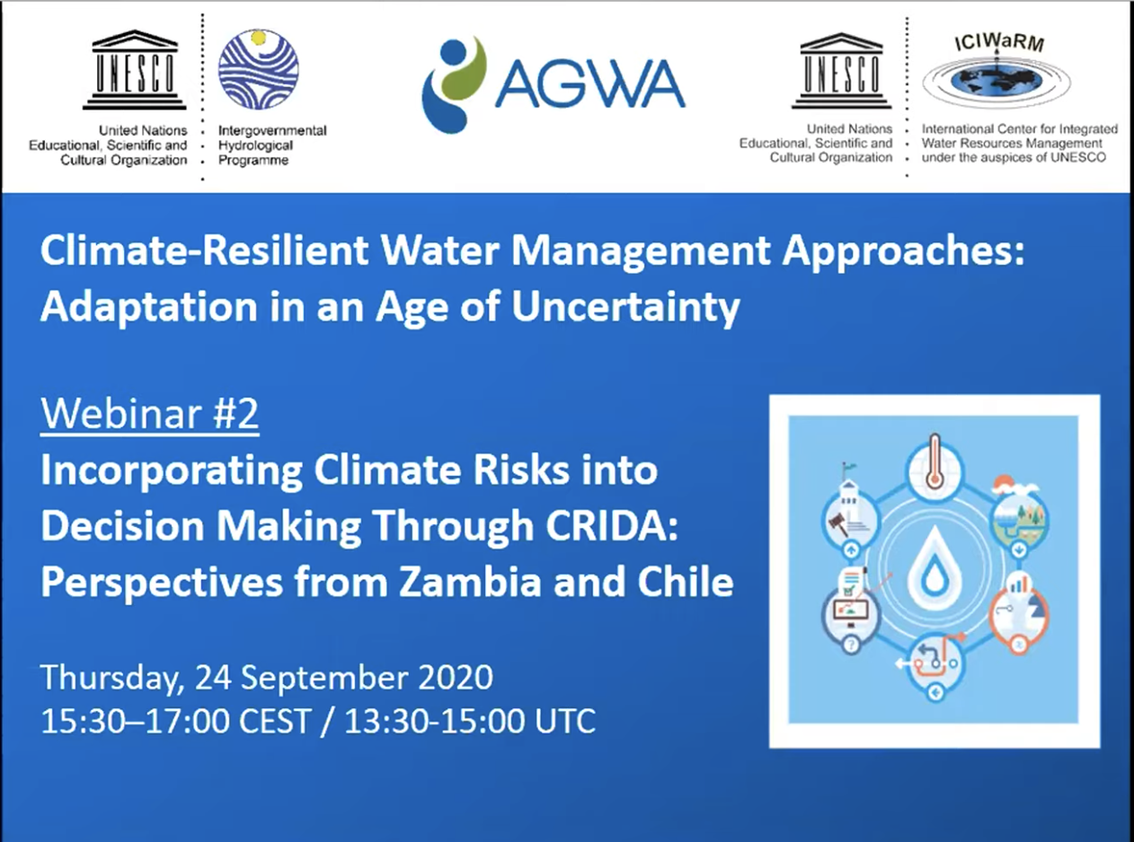 Incorporating Climate Risks into Decision Making Through CRIDA: Perspectives from Zambia and Chile