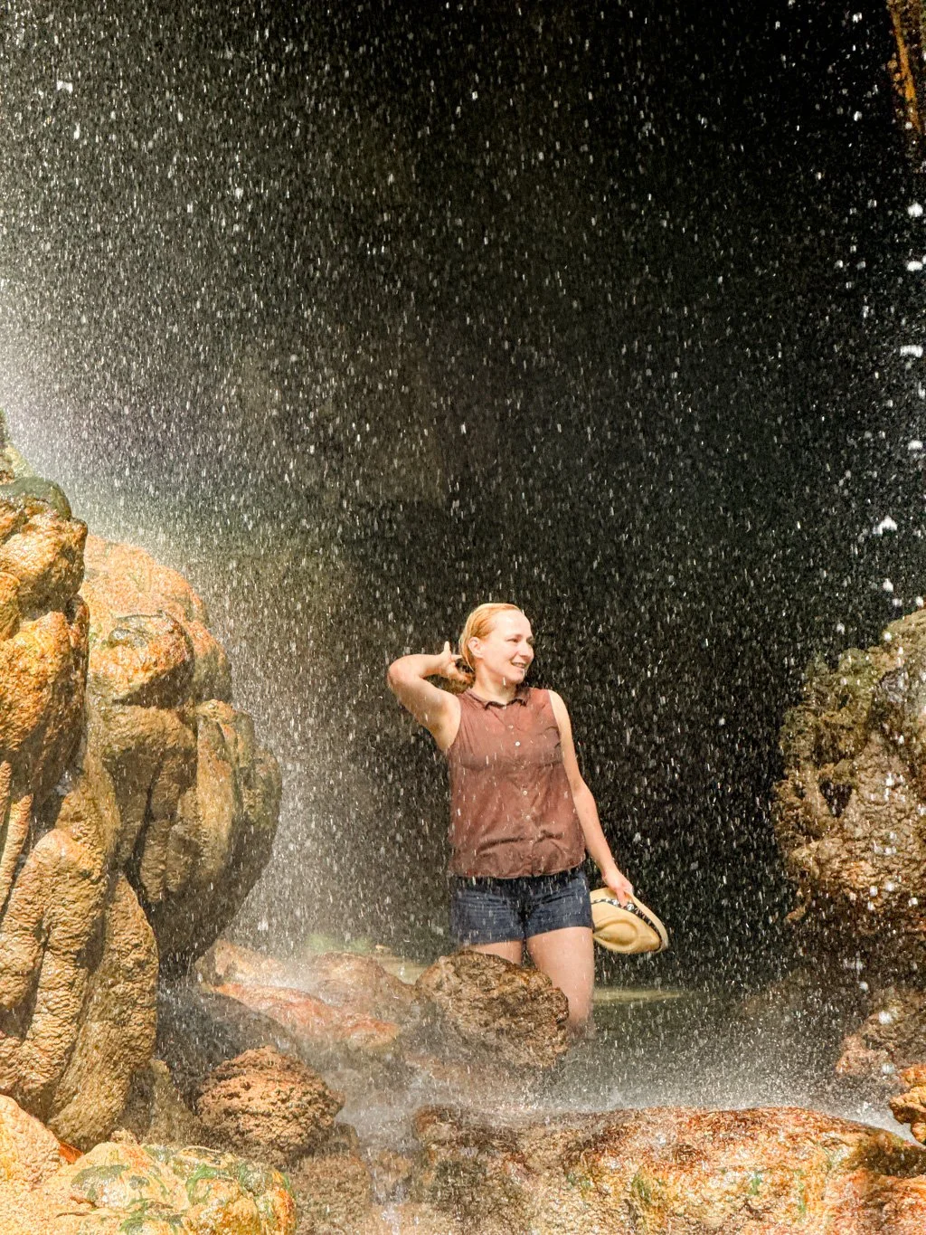   Soaking wet clothes and heads full of experiences!  