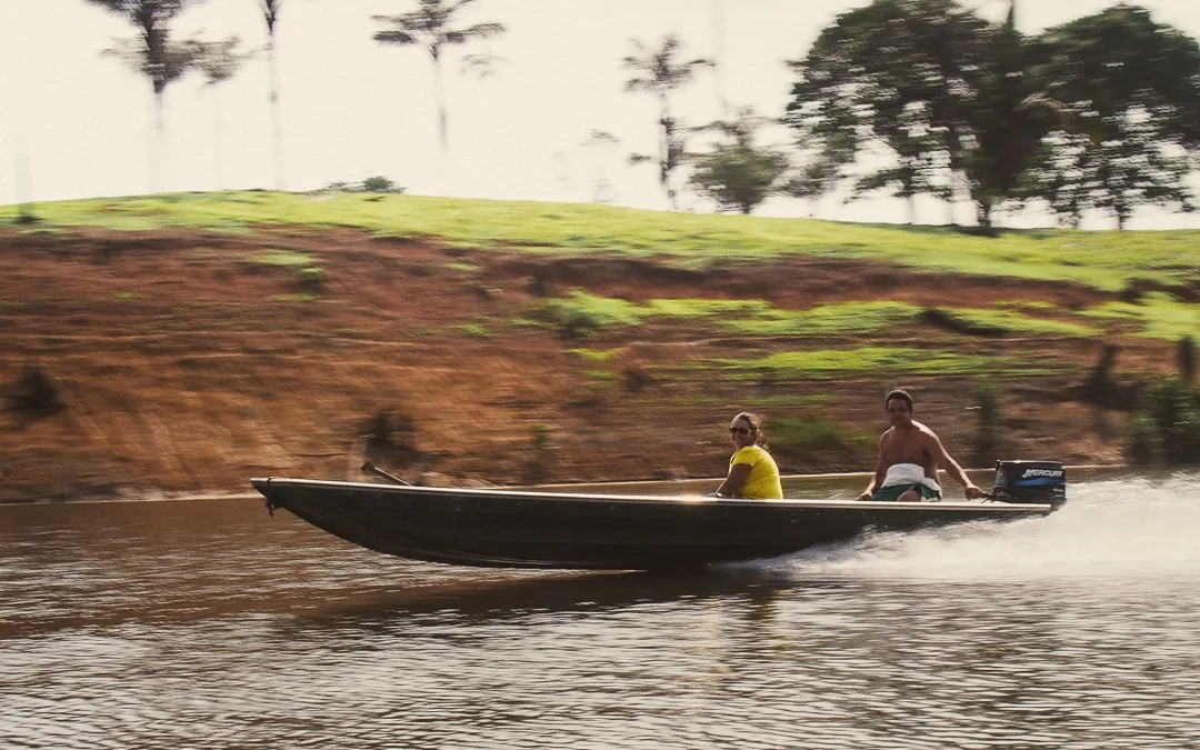   The fastest way through channels - speedboat  