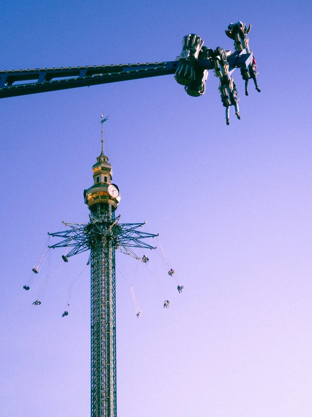   Vienna amusement park in the city atmosphere  
