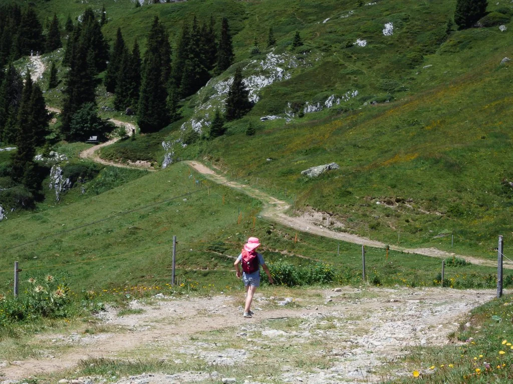   A strong pace at the start of the Madrisa trail!  