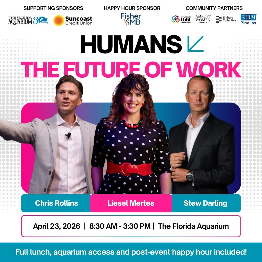 What do alligators 🐊 , empathy 🤗 and a former spy 🕵️&zwj;♂️ all have in common? All will be featured at our April 23 event at the @floridaaquarium. We&rsquo;re already at 50% capacity and we&rsquo;ve barely marketed this thing! 

The pace of chang