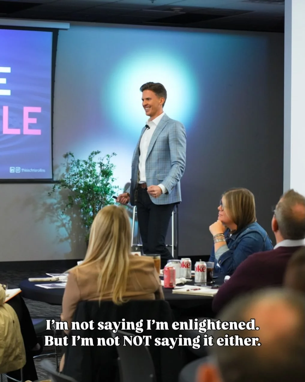 You&rsquo;ll just have to come to Humans: The Future of Work and see what happens to you. Halo not guaranteed. Shift in thinking, pretty likely 😇🙃🌊

We&rsquo;re at 50% capacity (!!) enlightenment is first come, first served. 

Link in bio for tick