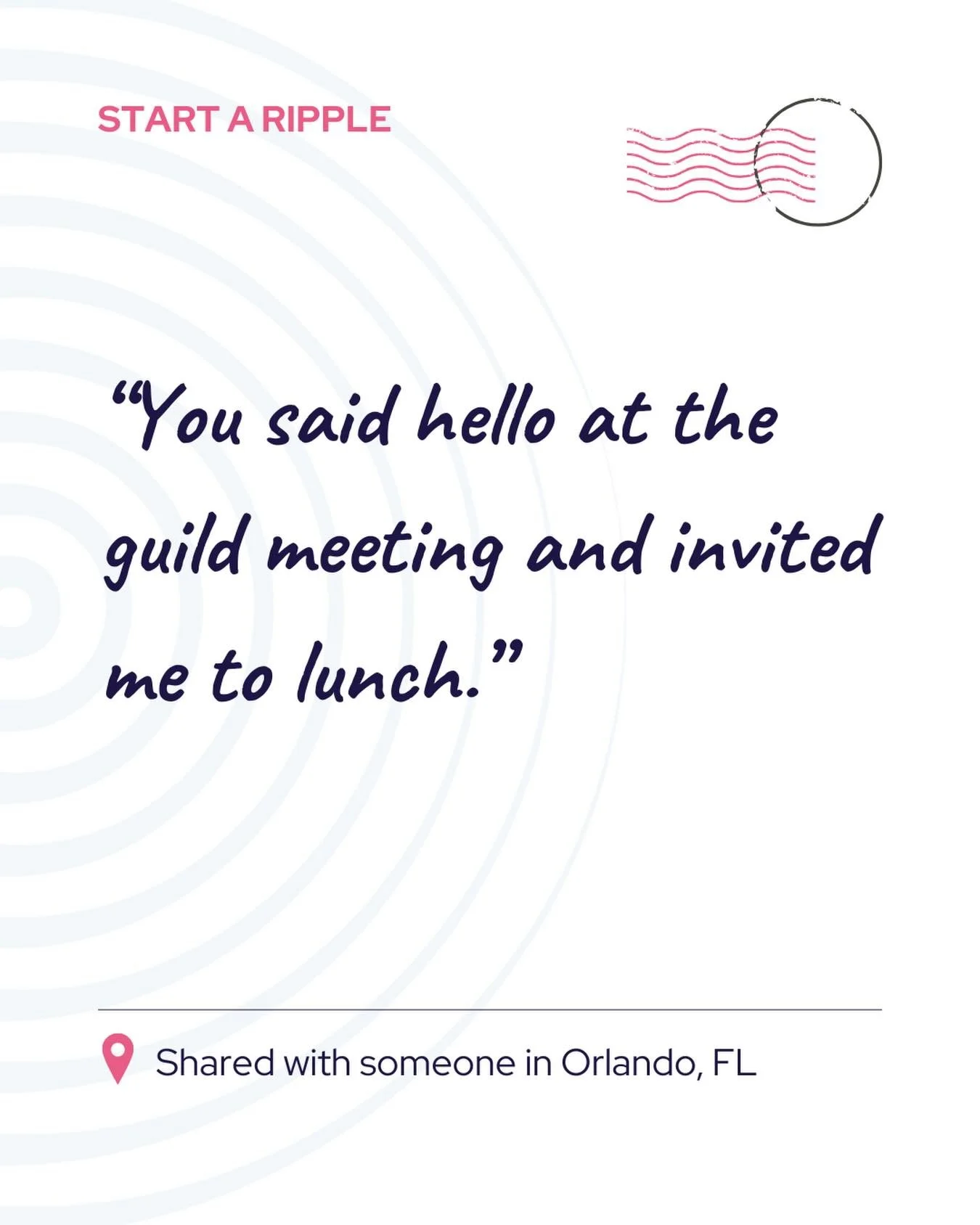 LUNCH INVITE
&bull;
&bull;
&bull;
You had me at hello. Lunch, too? 😮&zwj;💨

What Ripple Effect Moment will you create today? 🌊

#StartaRipple #RippleEffectMoment #Belonging #Friendship #Connection
