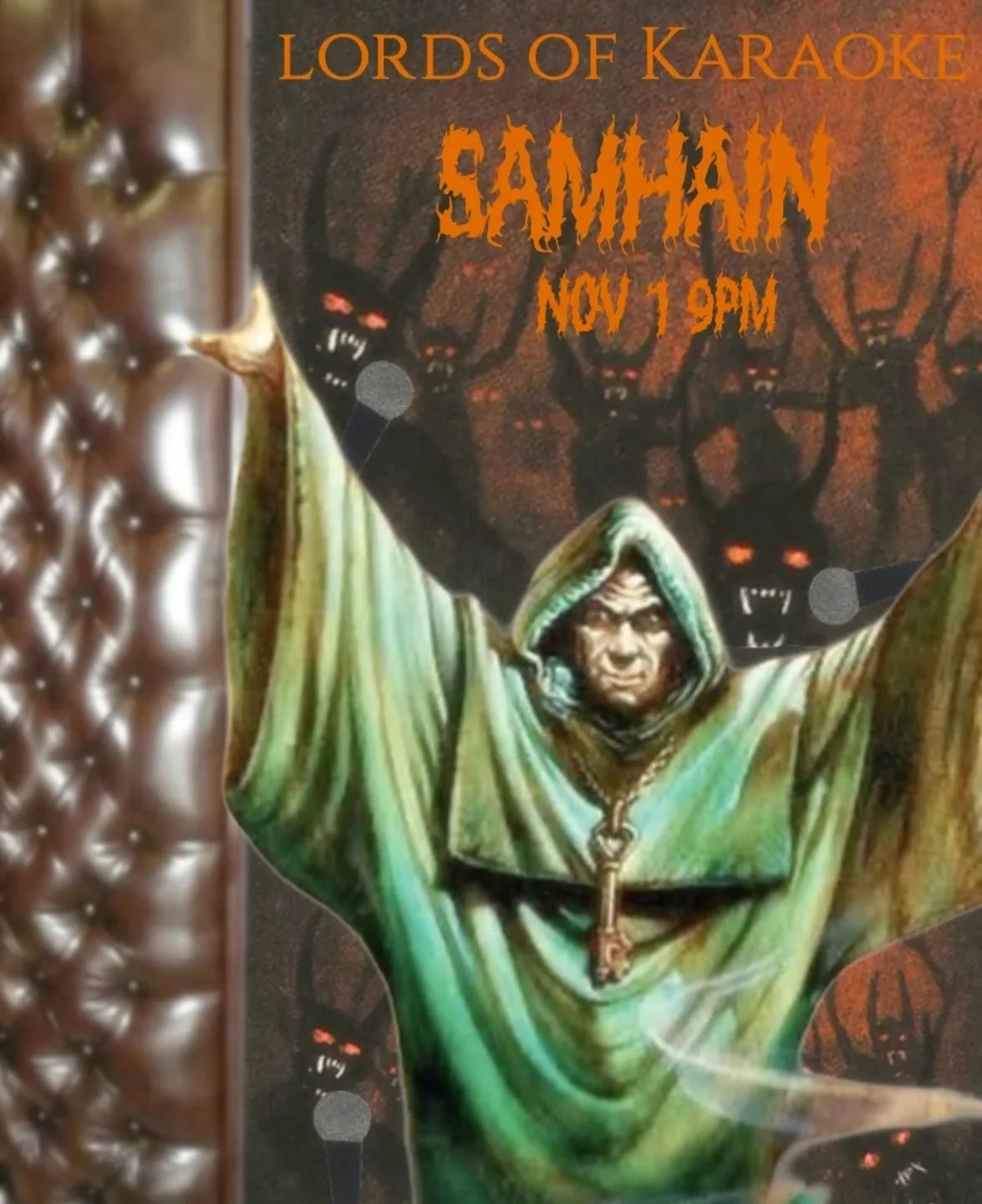 🎵👹The veil is thin and the denizens of the other world want to hear your song 👹🎵

Join @oystersroc and the @savannahwizardssociety for a special Samhain karaoke.

Saturday Nov 1 9pm 

All mystical beings welcome!