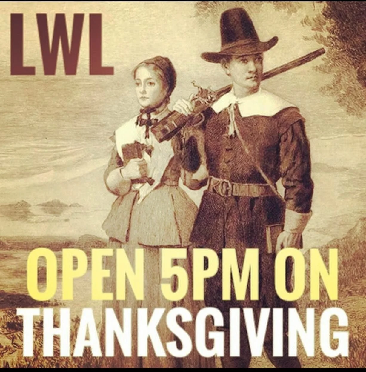 We're open at 5pm on Thursday. Come on by and bring a dish if you want to share! #thanksgiving #tradition