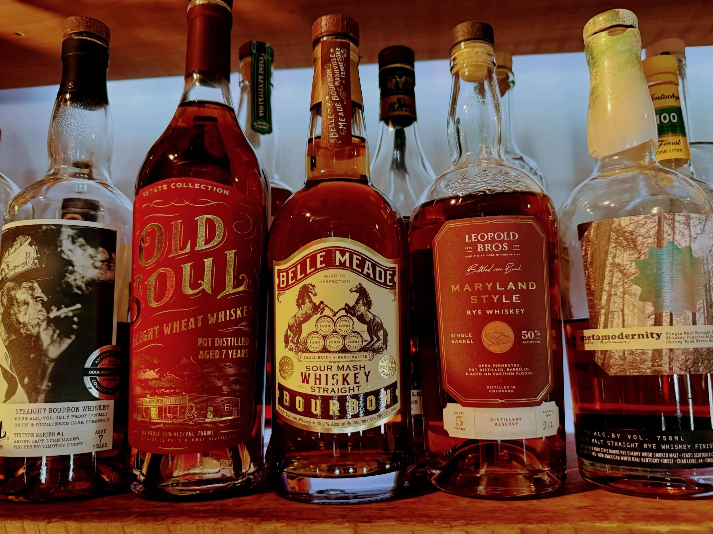 Our buddy @bellemeadebourbon is back in our market! Don't she look nice next to all these American whiskey beauties?#bellemeadebourbon