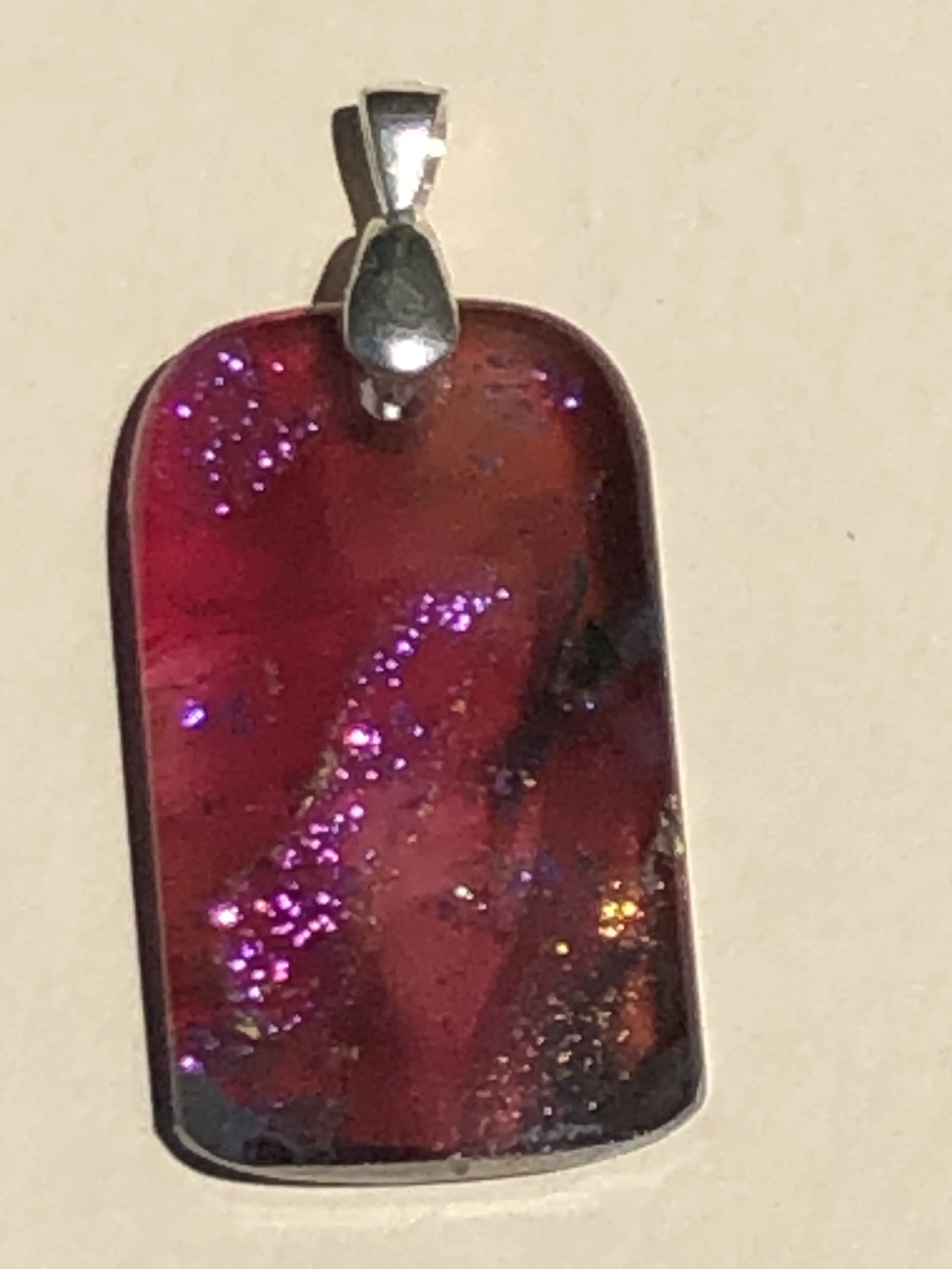 Fushia - Dichroic Fused Glass Pendant