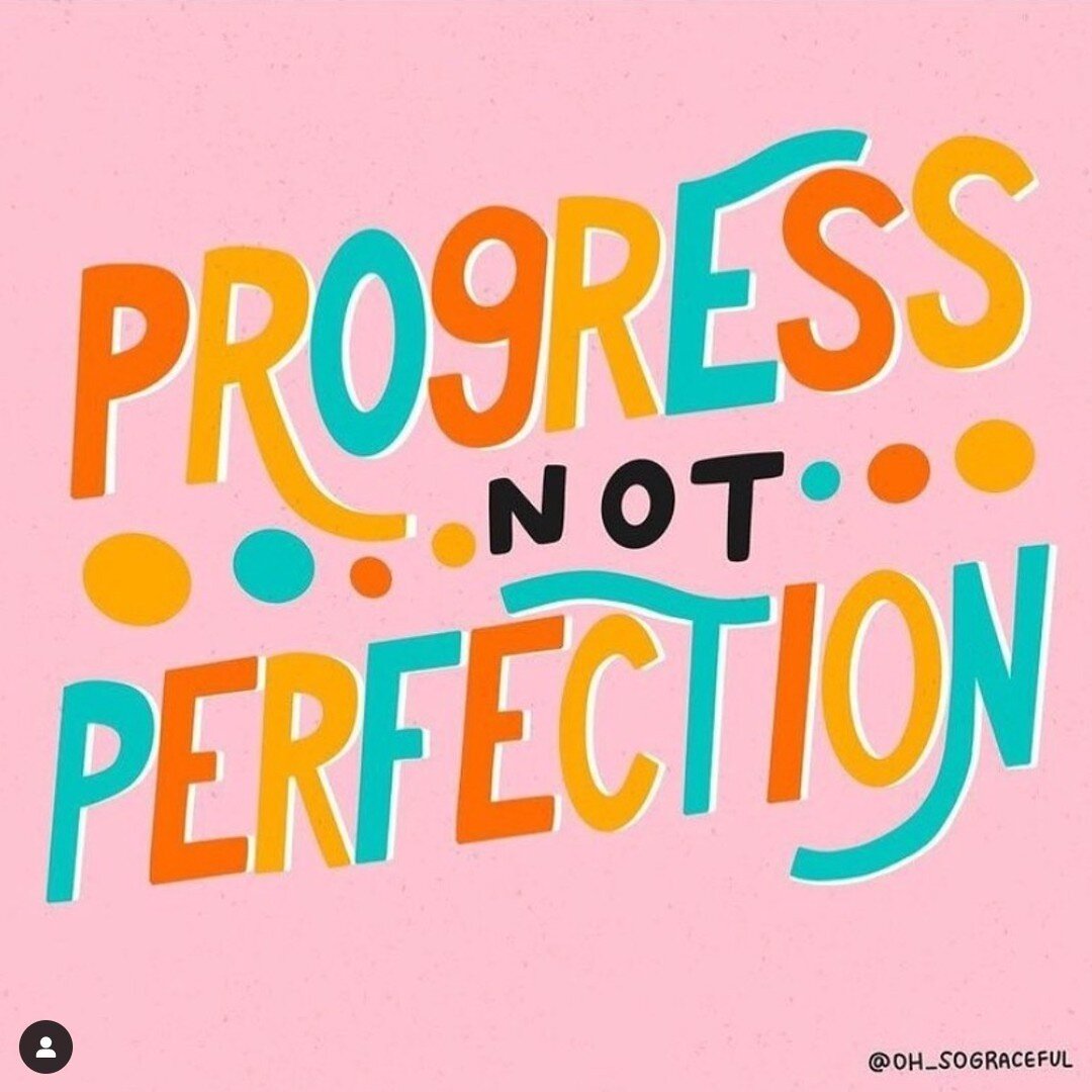 Progress not perfection. One of my writing mantras, that really should be a life mantra too🌈👍🏼💯⁠
⁠
Image via @oh_sograceful