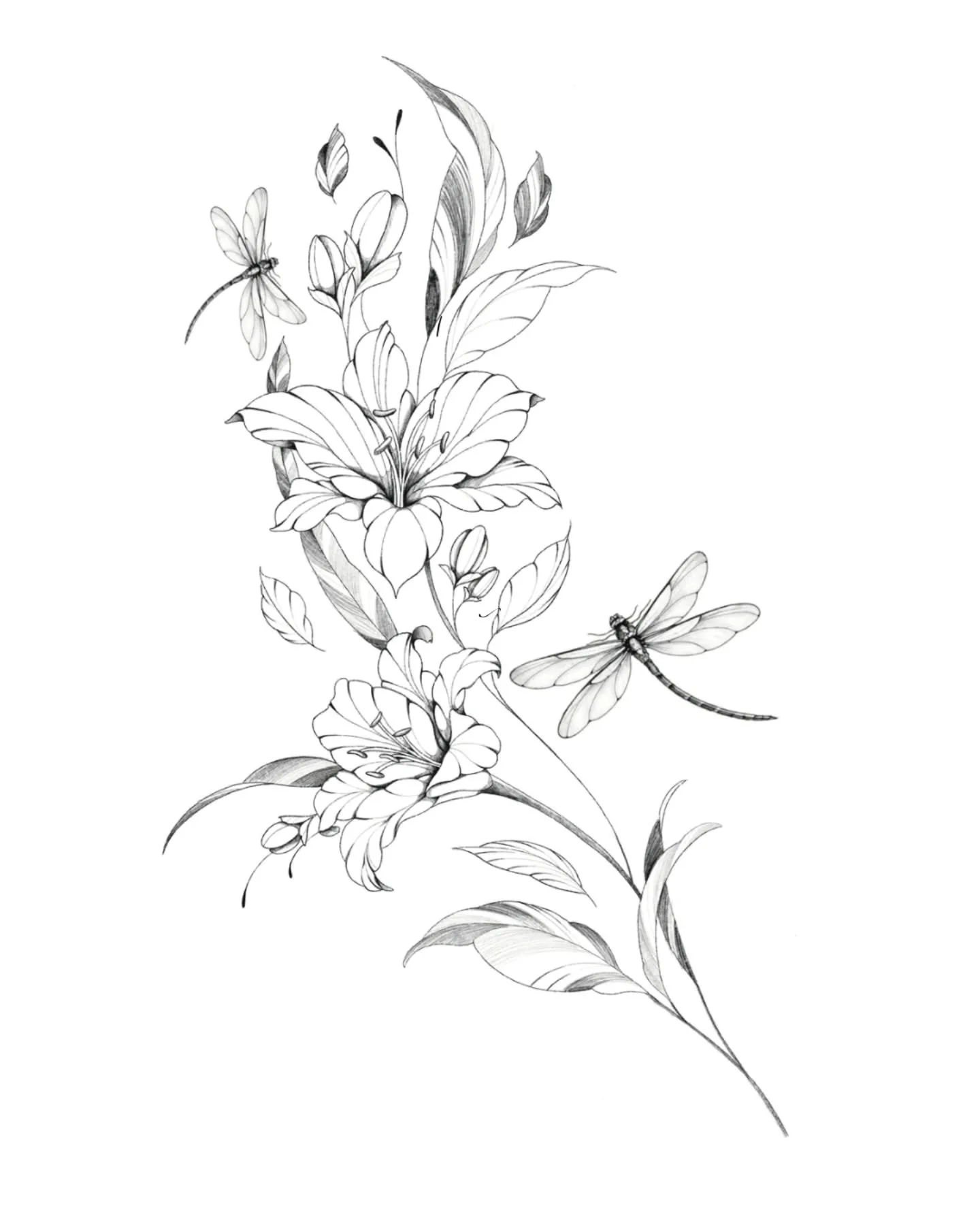 Lily and Dragonfly Flash available let me know if you are interested all Flashes are priced for arms and legs only. Any change in placement will change the final total. 10inches 350 plus tax