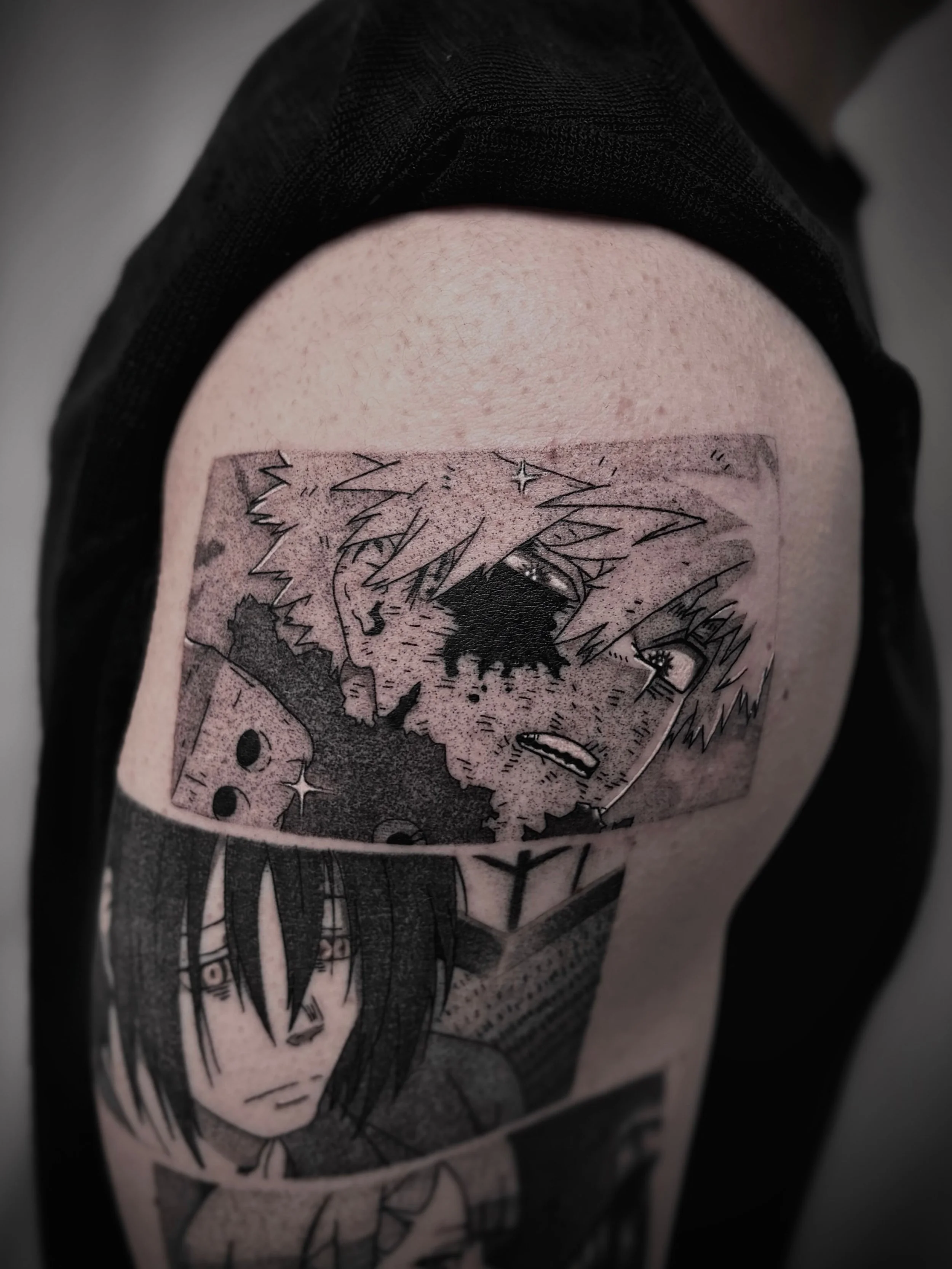 Bakugo panel from My hero academia 
-
#tattoo #animetattoo #anime #explore #toronto