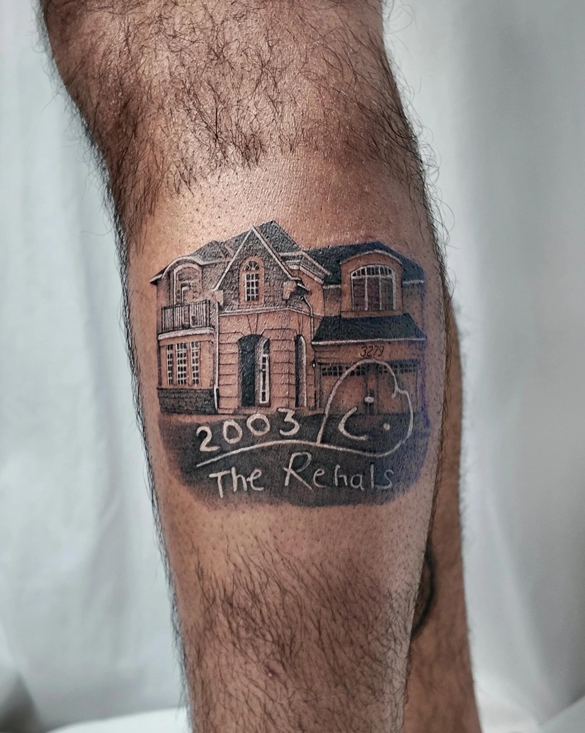 Micro realistic childhood home with his mom&rsquo;s handwriting for J! Thanks for your trust.
.
Now booking for July-August. Fill out my form link in bio to book.
.
#FinelinetattooartistMississauga
#WatercolortattooToronto
#FemaletattooartistMississa