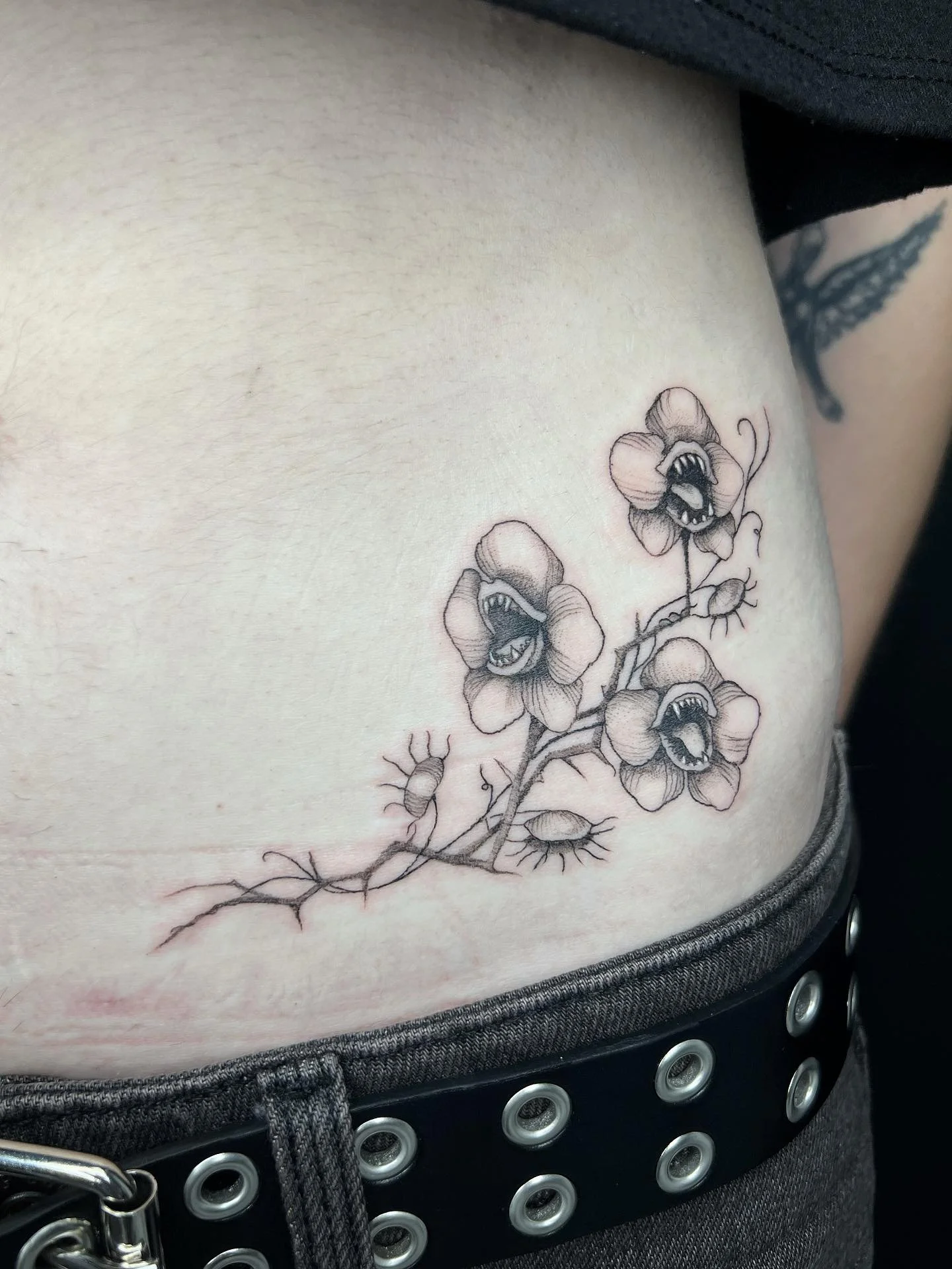 Orchids with a bite 

Thank you for letting me do this sick idea for you!! 

It&rsquo;s getting me excited for #spookyseason 😆

Currently booking August/ September AND October ✨
Dm or fill out my jotform in my bio to book!!

Your idea or mine! ❤️&zw