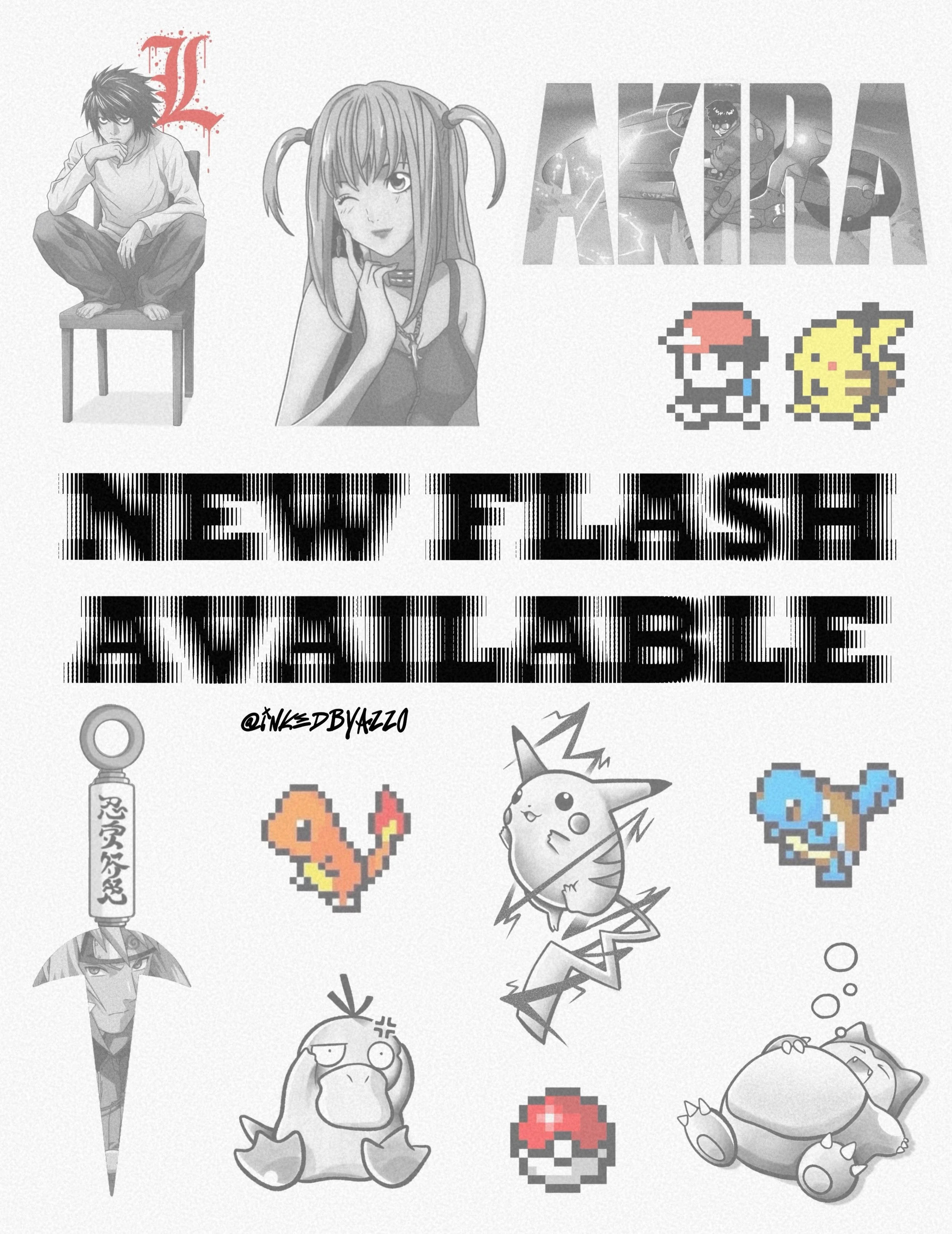New Flash Available !
-
Check out my &ldquo;Flash designs&rdquo; highlight for more details about these flash designs such as pricing and sizing. 
-
DM / Email to book an appointment today! (Feel free to DM to ask questions)
-
#tattooideas #toronto #