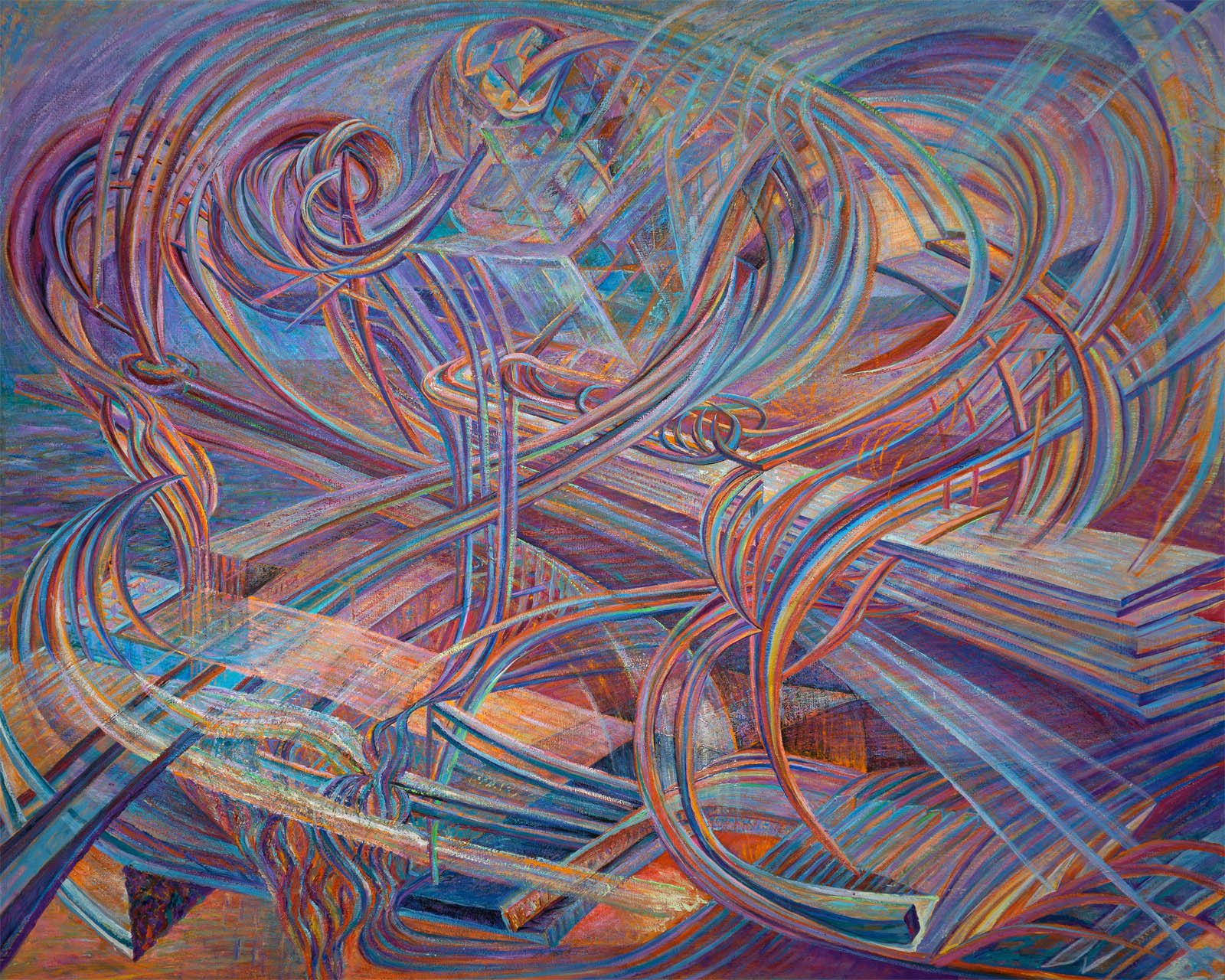   Promethean Flames  oil on linen 51” x 63” 