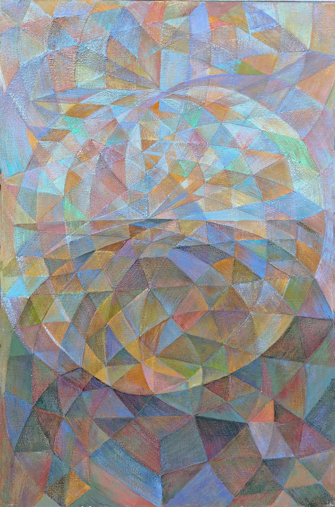   Faceted Apple  oil on canvas 36” x 24” 