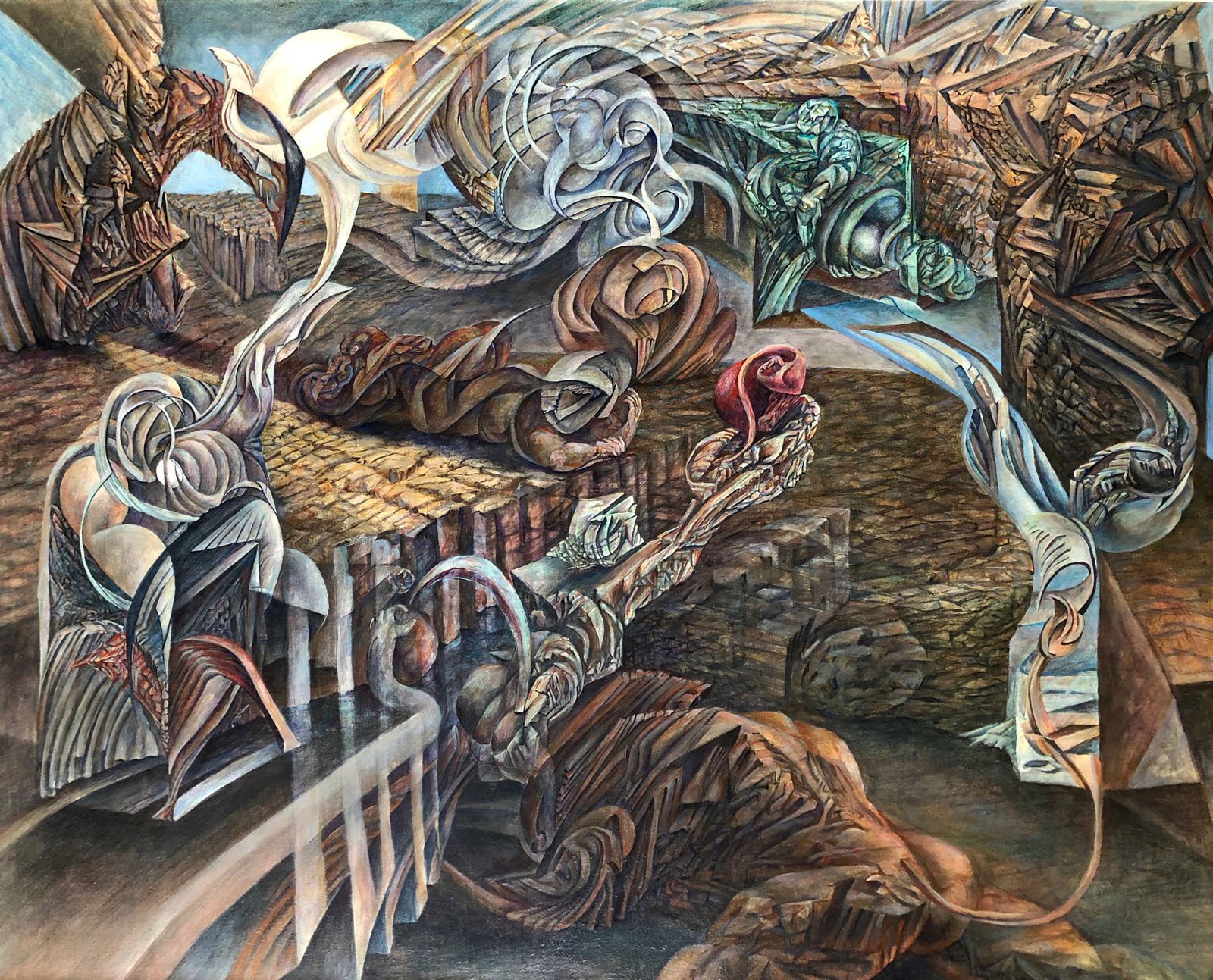  Labyrinth acrylic on panel 24” x 30” 