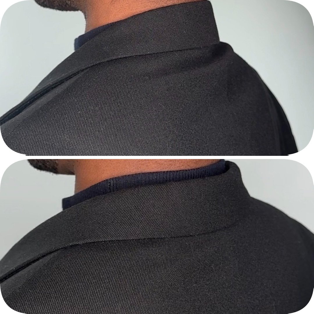 Suit Jacket Collar Roll Removed Alterations