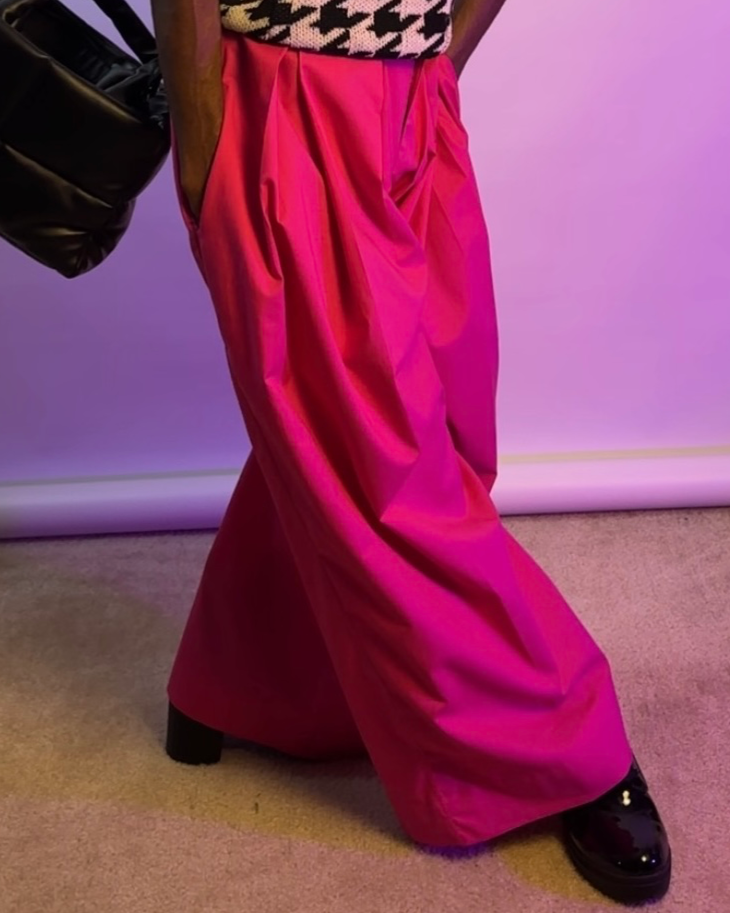 sewing seamstress sewist custom houston texas costume evening wear fashion costume designer alterations formal prom halloween dressmaker wide leg trouser pants flare boxy fit flowy