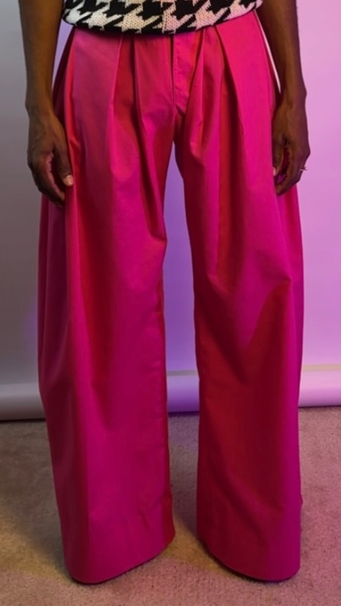 sewing seamstress sewist custom houston texas costume evening wear fashion costume designer alterations formal prom halloween dressmaker double pleated houston texas wide leg pants trousers