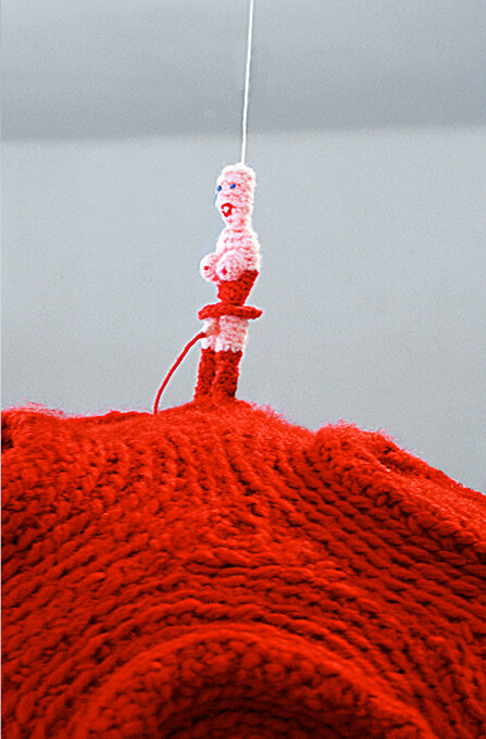   Blood Moon , knitting, 150x70x70cm, 2010 