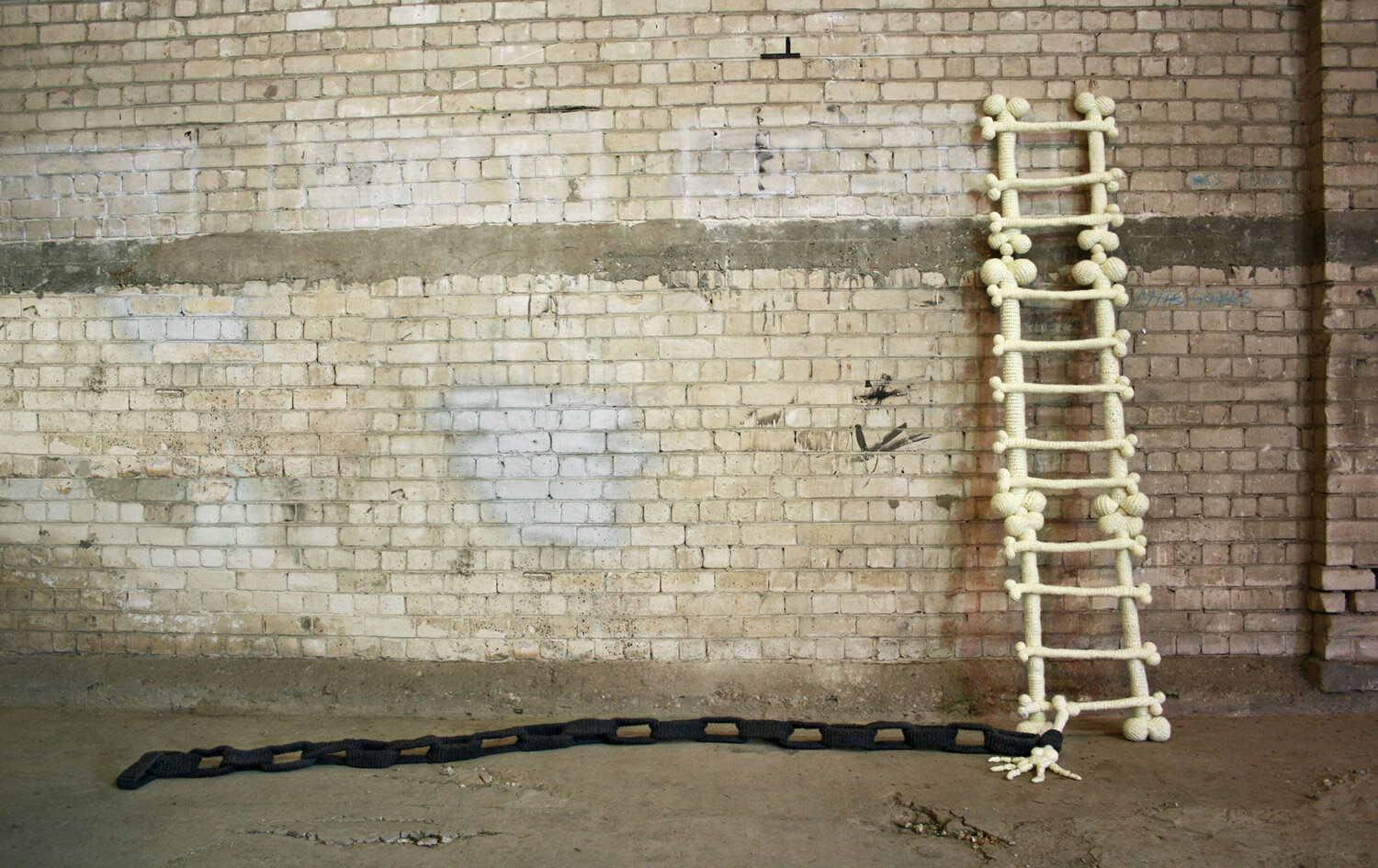 Ladder of Bones, Knitting, 300x250x30cm , 2010