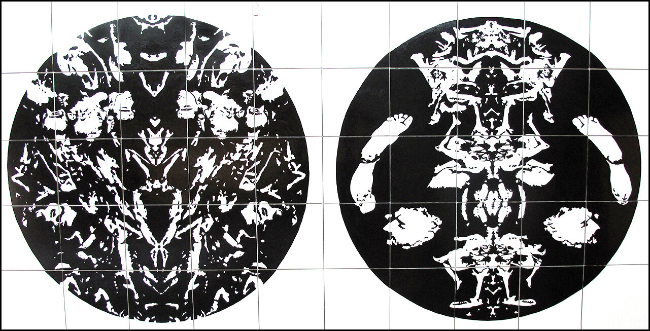   Decomposition , painted ceramic tiles, 200x100cm, 2012 