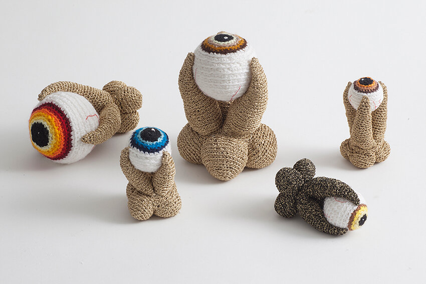 Eyes &amp; Teeth, crochet, dimensions variable, 2012 (ongoing)