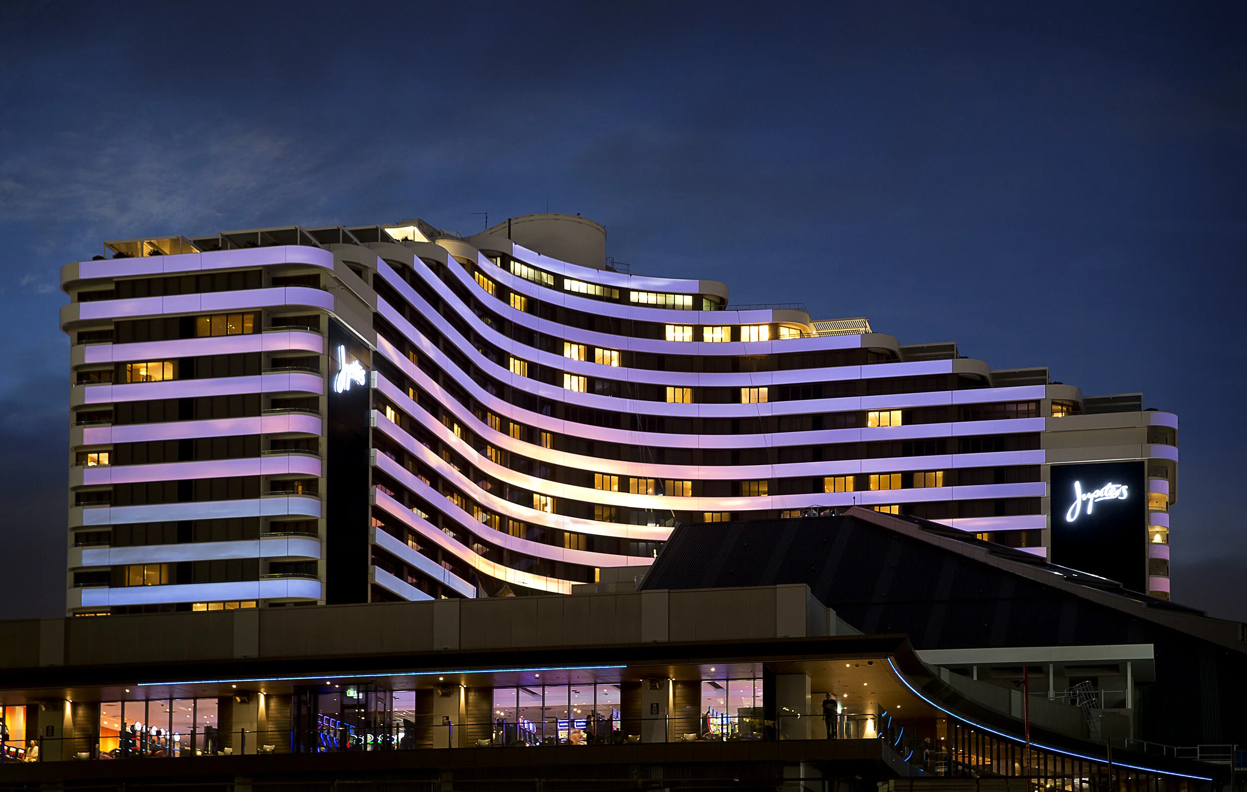 Facade Projection, Jupiters Gold Coast (sunset).jpg