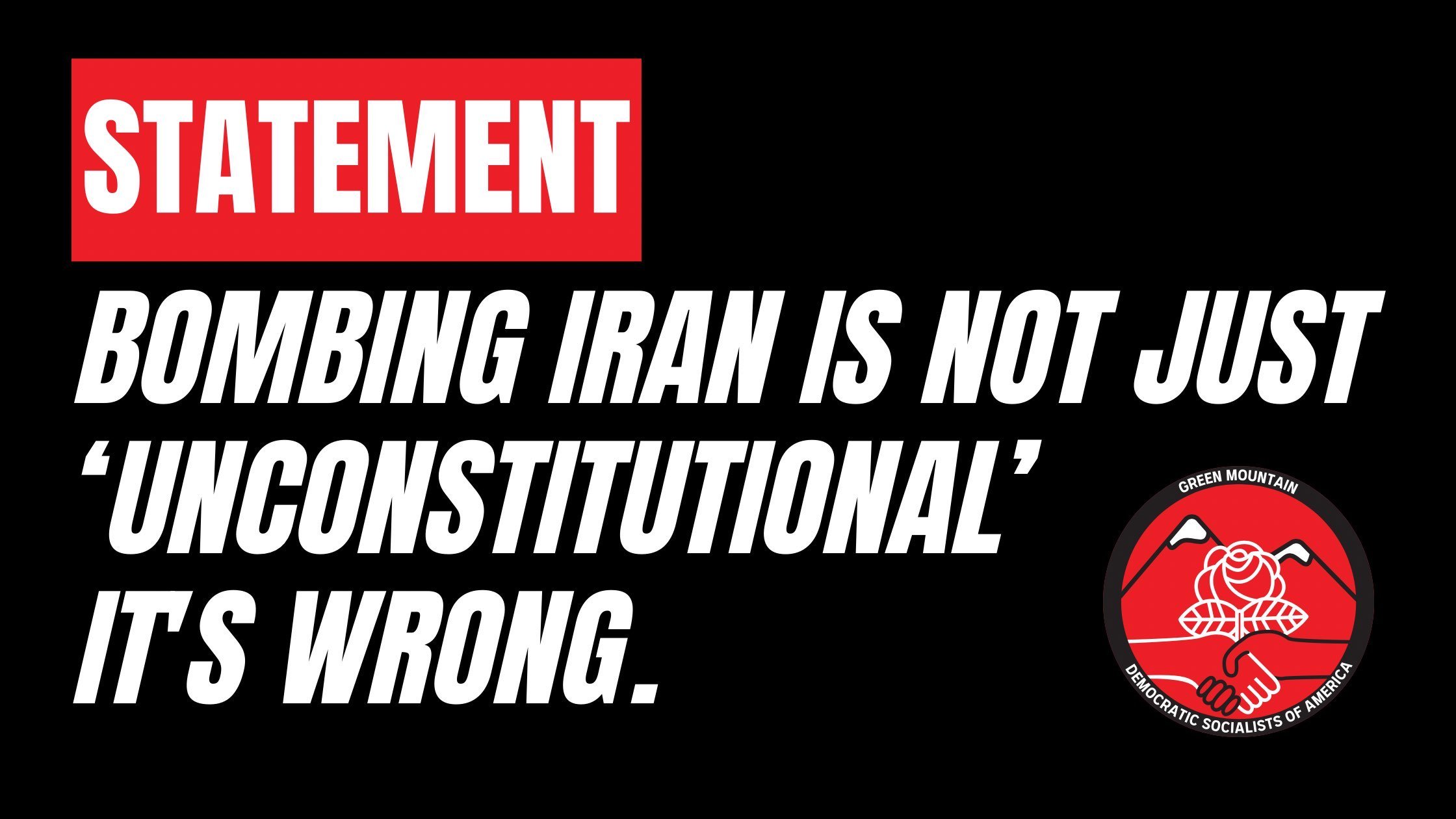 GMDSA Statement: Bombing Iran Is Not Just āUnconstitutional.ā It's Wrong.