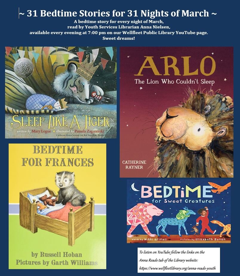 31 Bedtime Stories for 31 Nights of March- Virtual — Wellfleet Public  Library