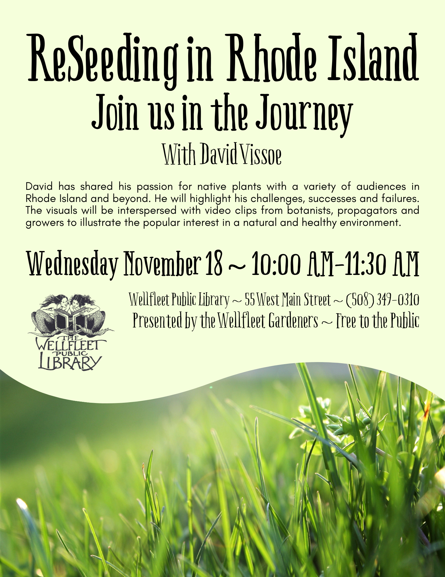 ReSeeding in Rhode Island: Join us in the Journey with David Vissoe