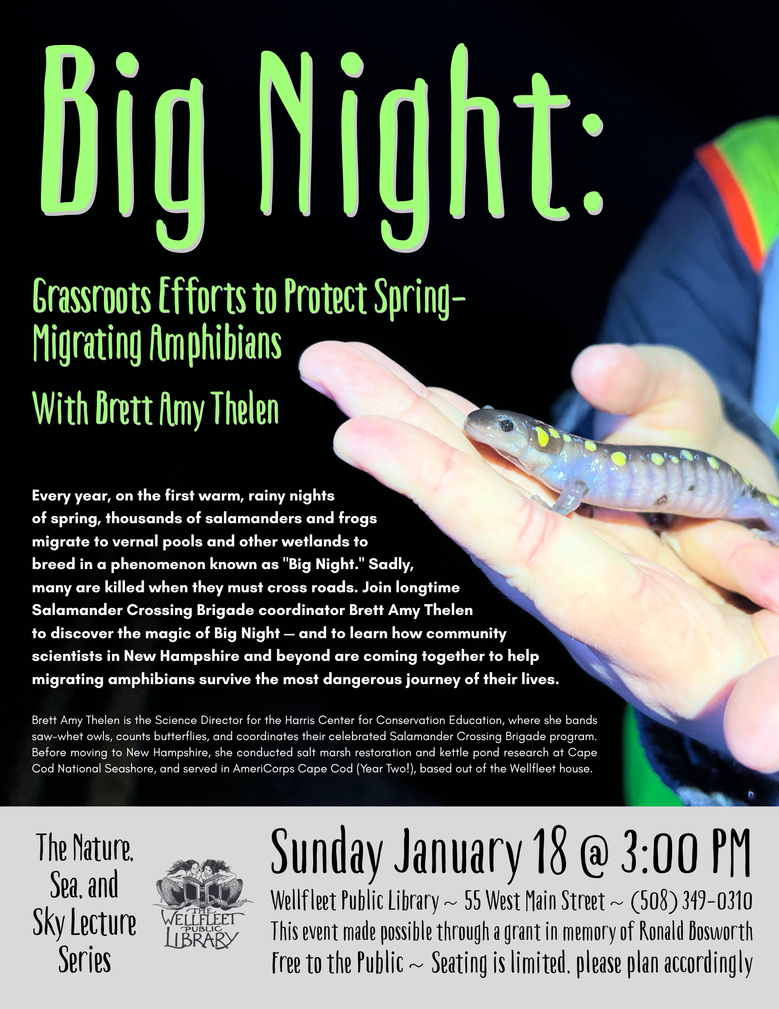 Big Night: Grassroots Efforts to Protect Spring-Migration Amphibians with Brett Amy Thelen