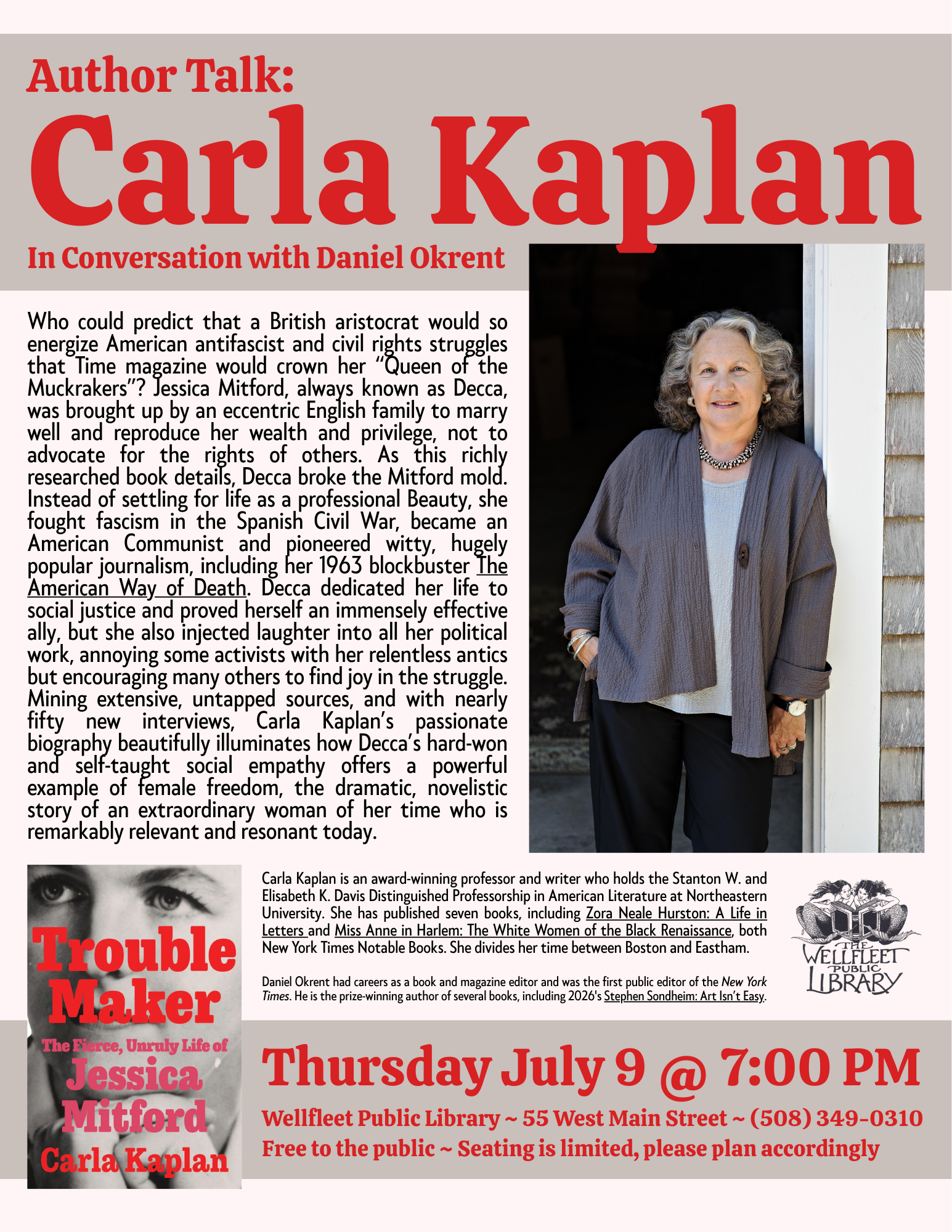 Author Talk: Carla Kaplan