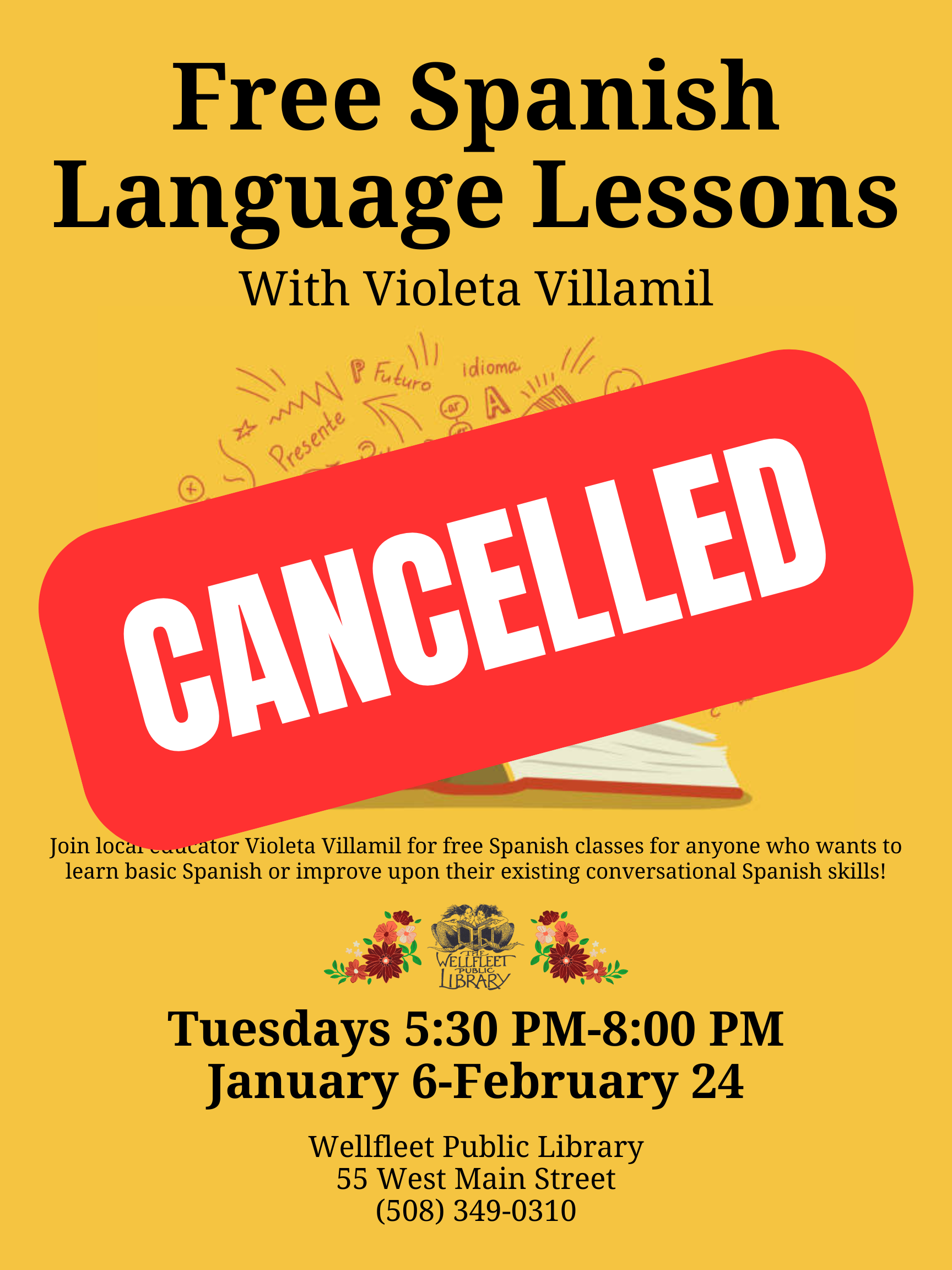 CANCELLED - Free Spanish Language Lessons with Violeta Villamil