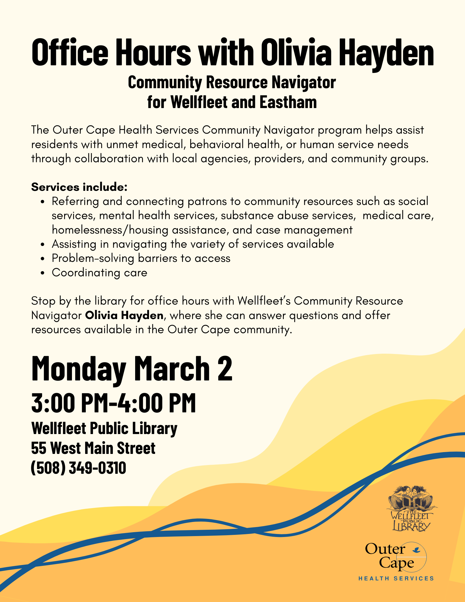 Office Hours with Community Resource Navigator Olivia Hayden