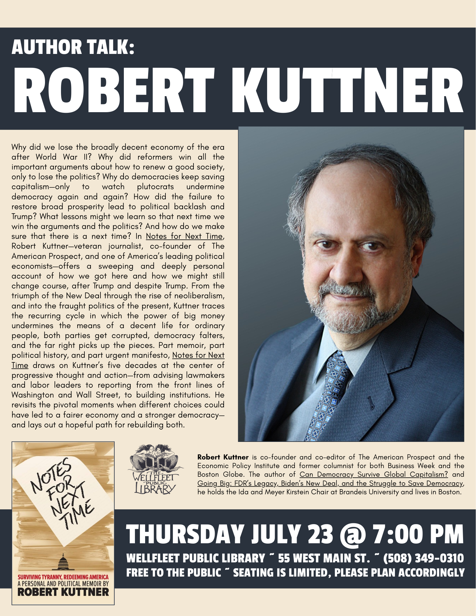 Author Talk: Robert Kuttner