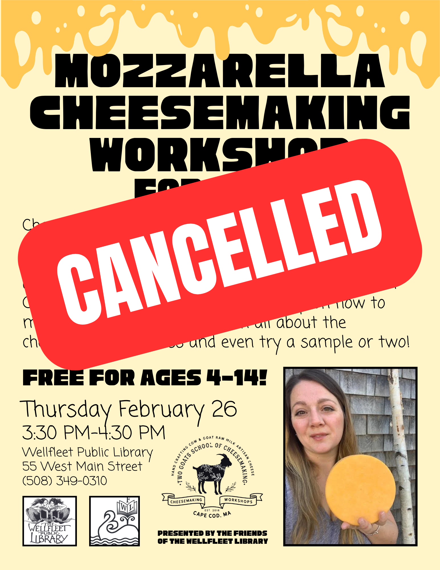 CANCELLED - Mozzarella Cheesemaking Workshop for Kids