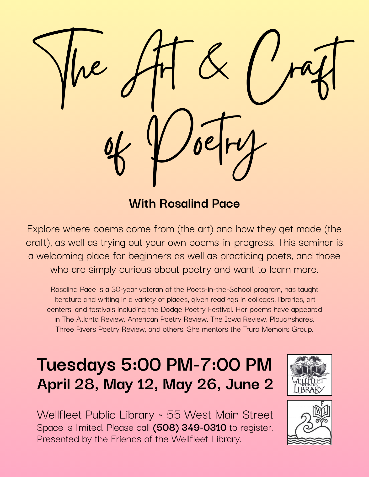 The Art and Craft of Poetry with Rosalind Pace