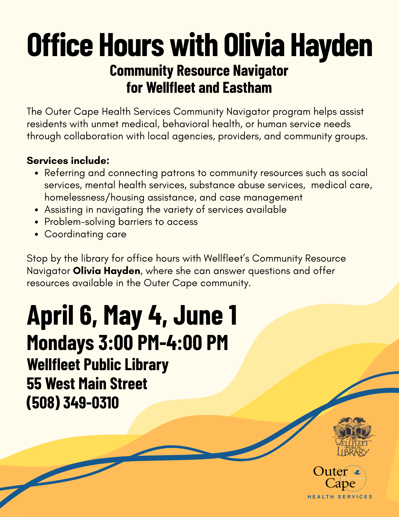 Office Hours with Community Resource Navigator Olivia Hayden