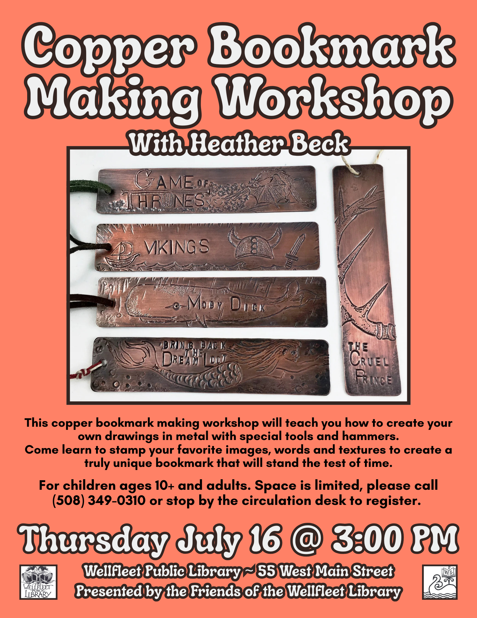 Copper Bookmark Making Workshop with Heather Beck