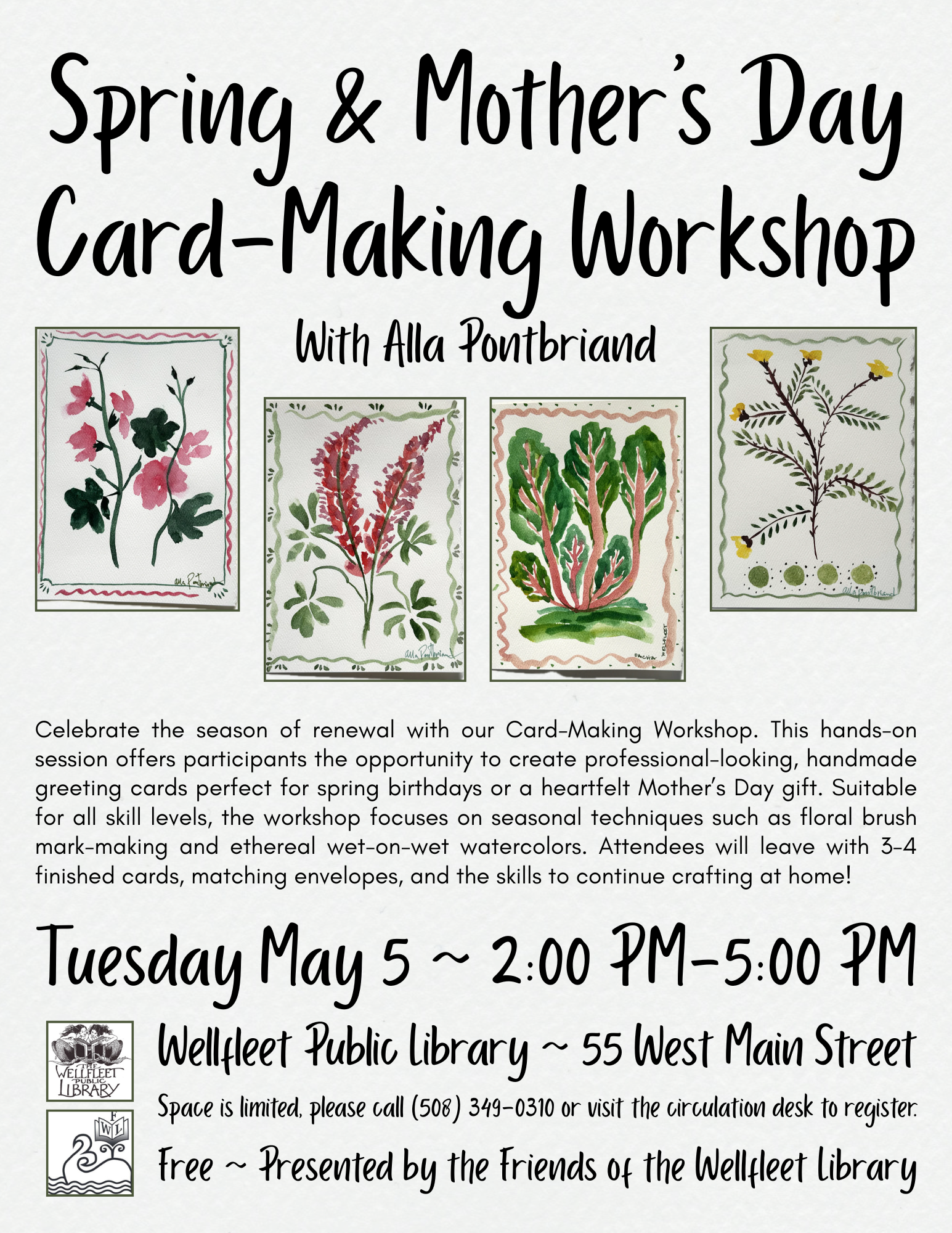 Spring &amp; Mother's Day Card-Making Workshop with Alla Pontbriand