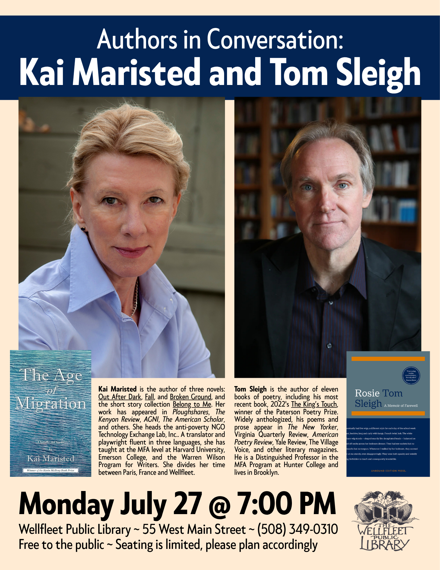 Authors in Conversation: Kai Maristed and Tom Sleigh