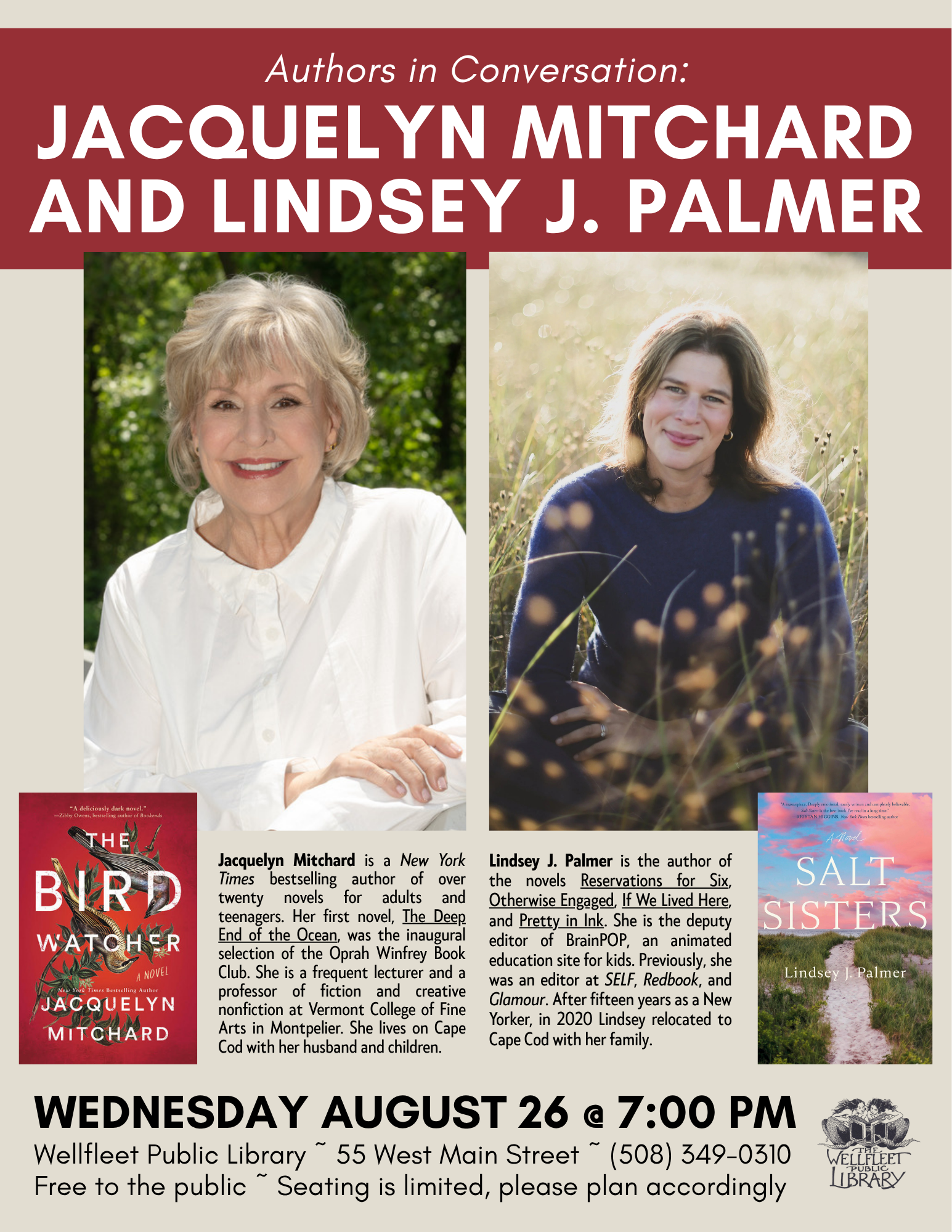 Authors in Conversation: Jacquelyn Mitchard and Lindsey J. Palmer