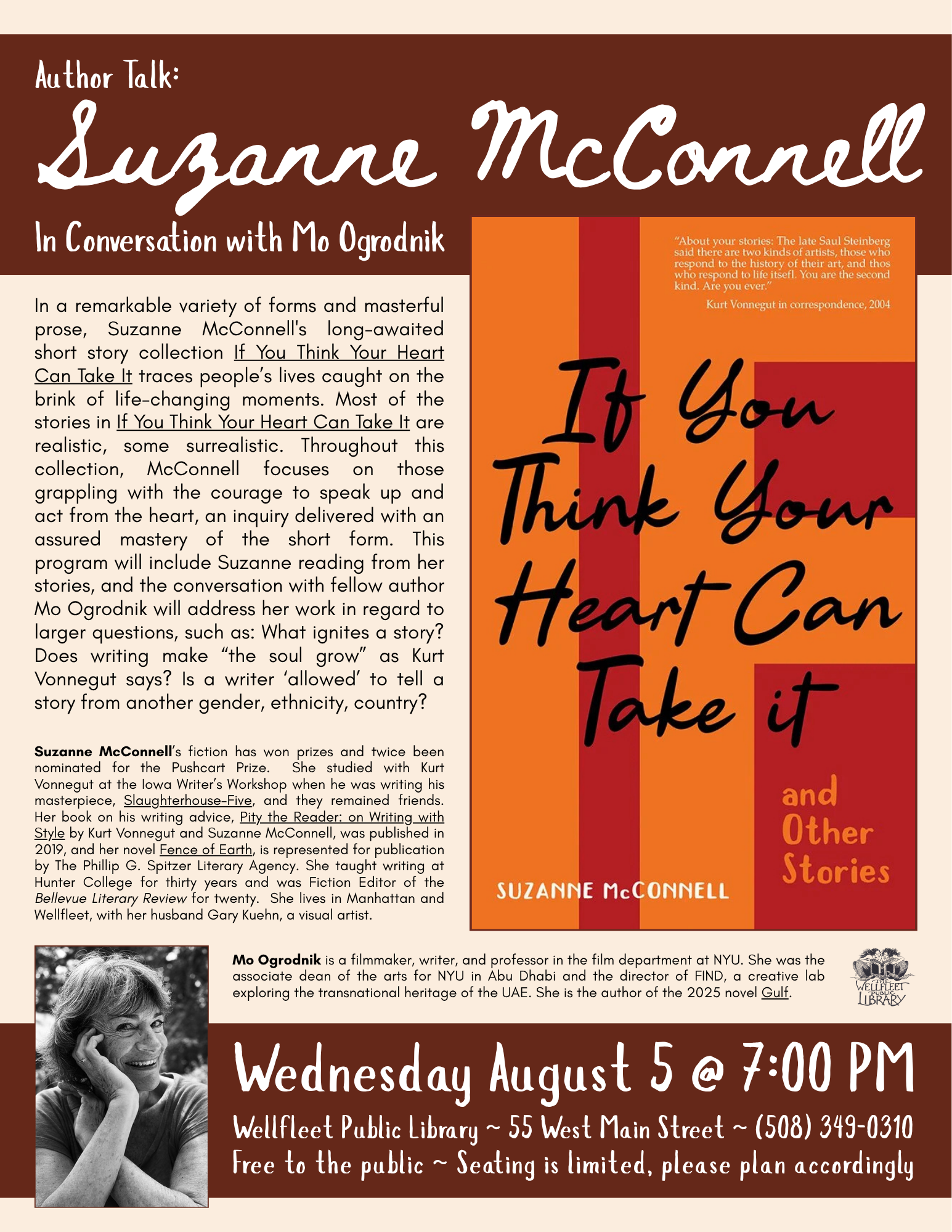 Author Talk: Suzanne  McConnell